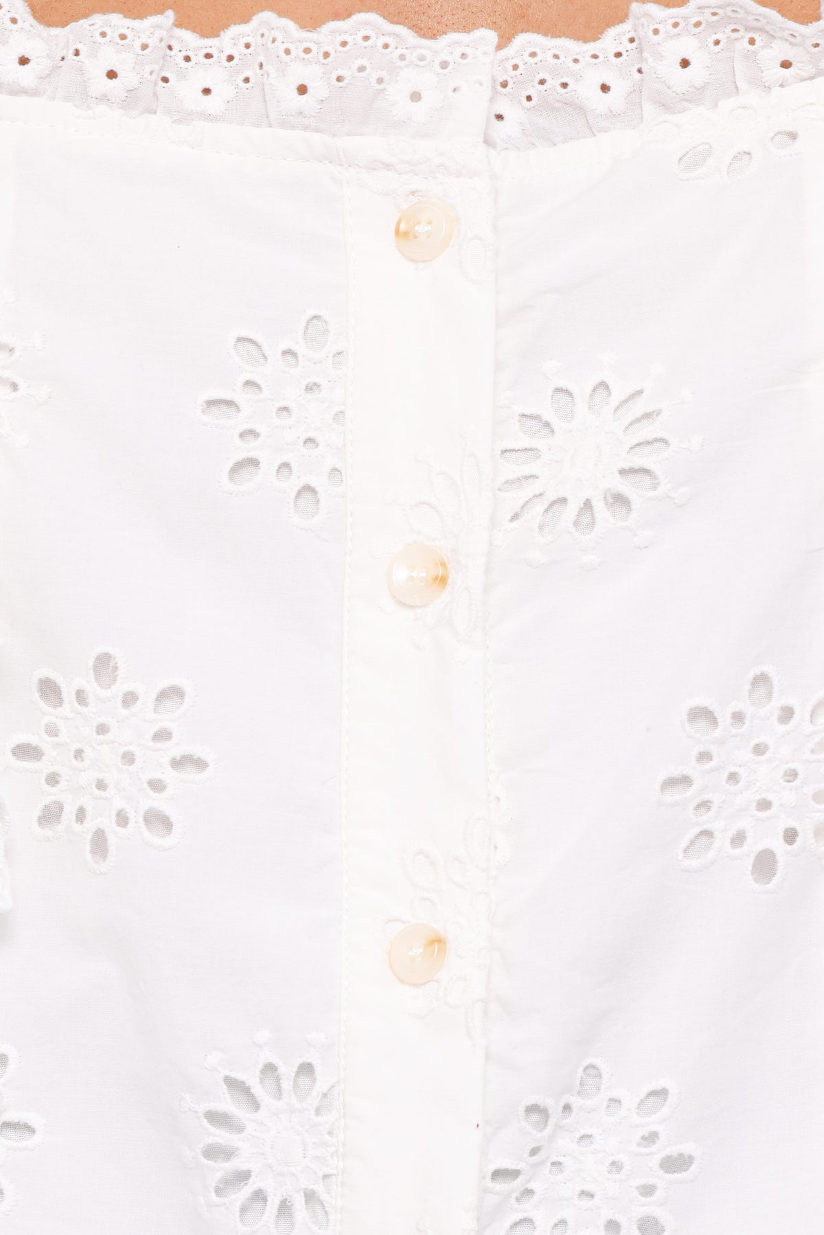 Kairi Eyelet Top in White Broderie – view 7 of 7