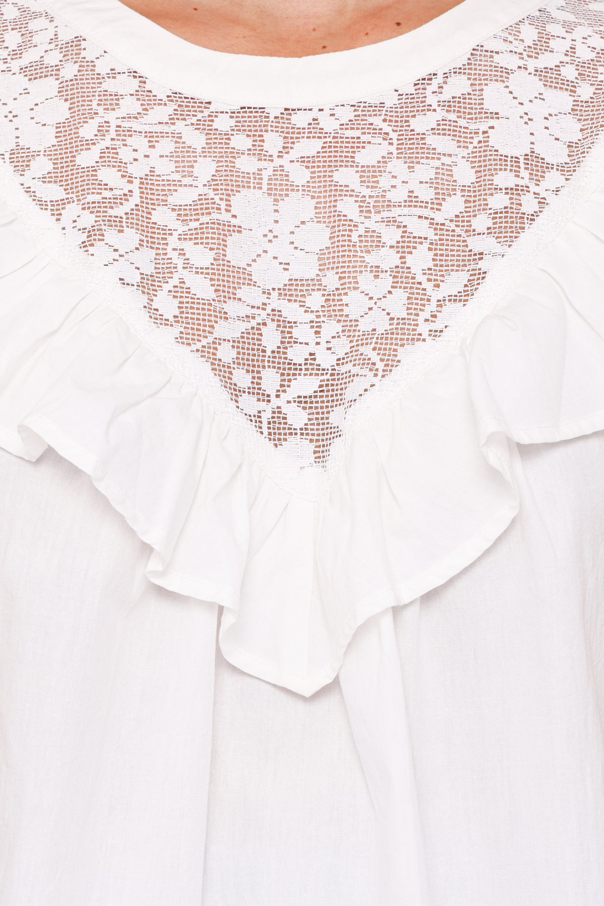 Kiran Ruffle Top in White – view 7 of 8