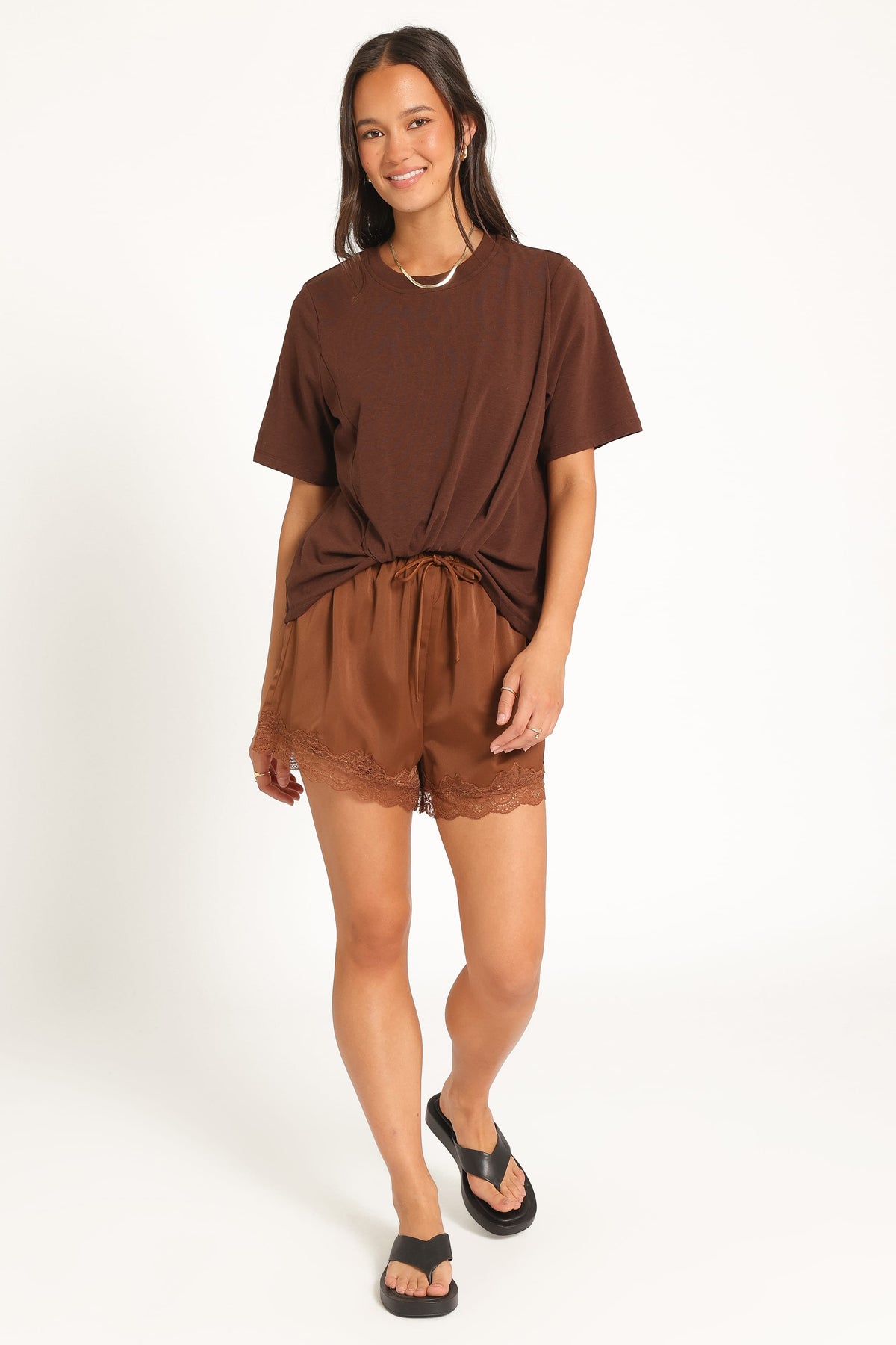 Landon Knit Top in Chocolate – view 5 of 7