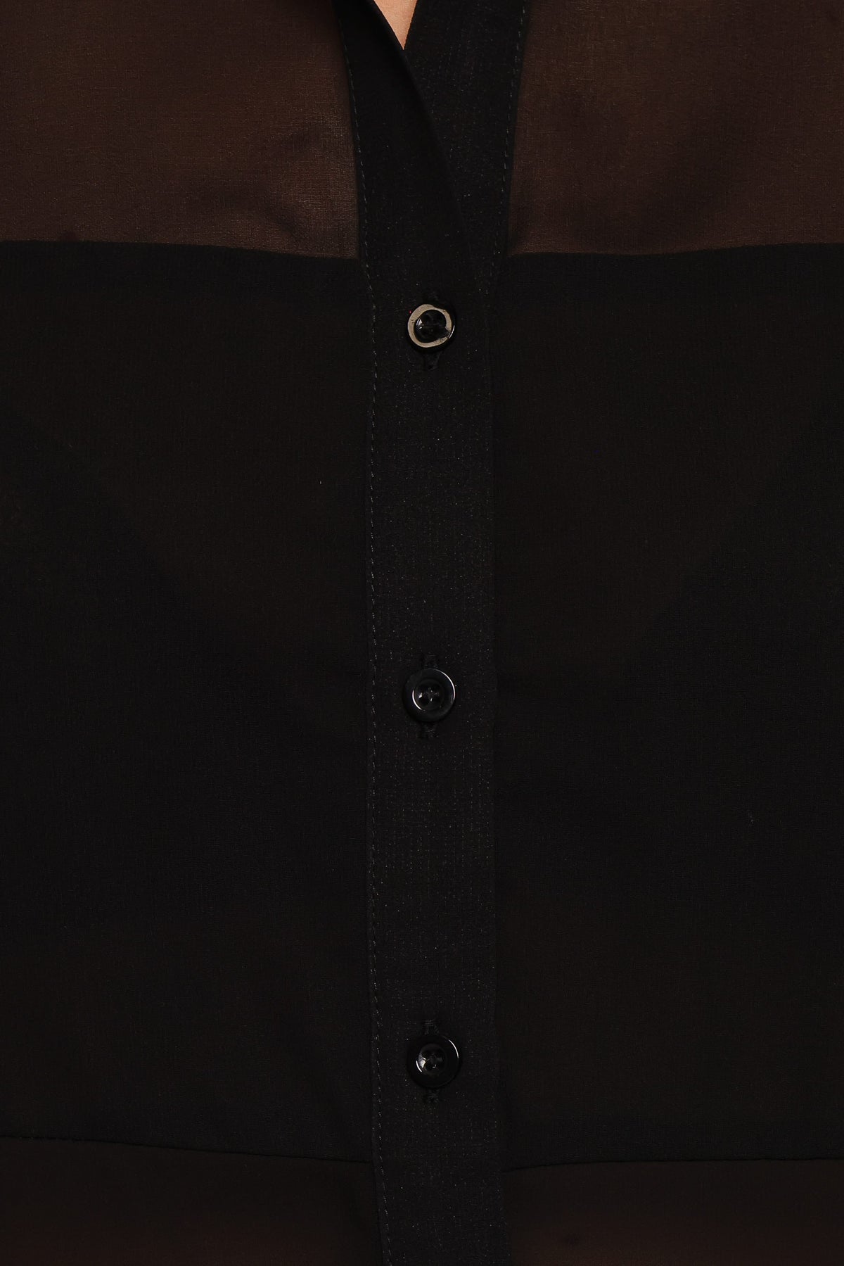 Lee Sheer Panel Shirt in Black – view 6 of 6