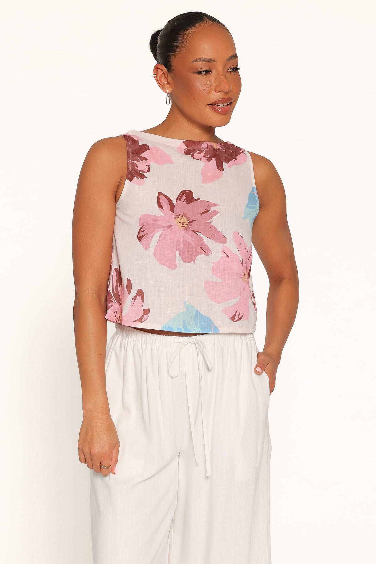 Leni Top in Pink Floral – view 2 of 6