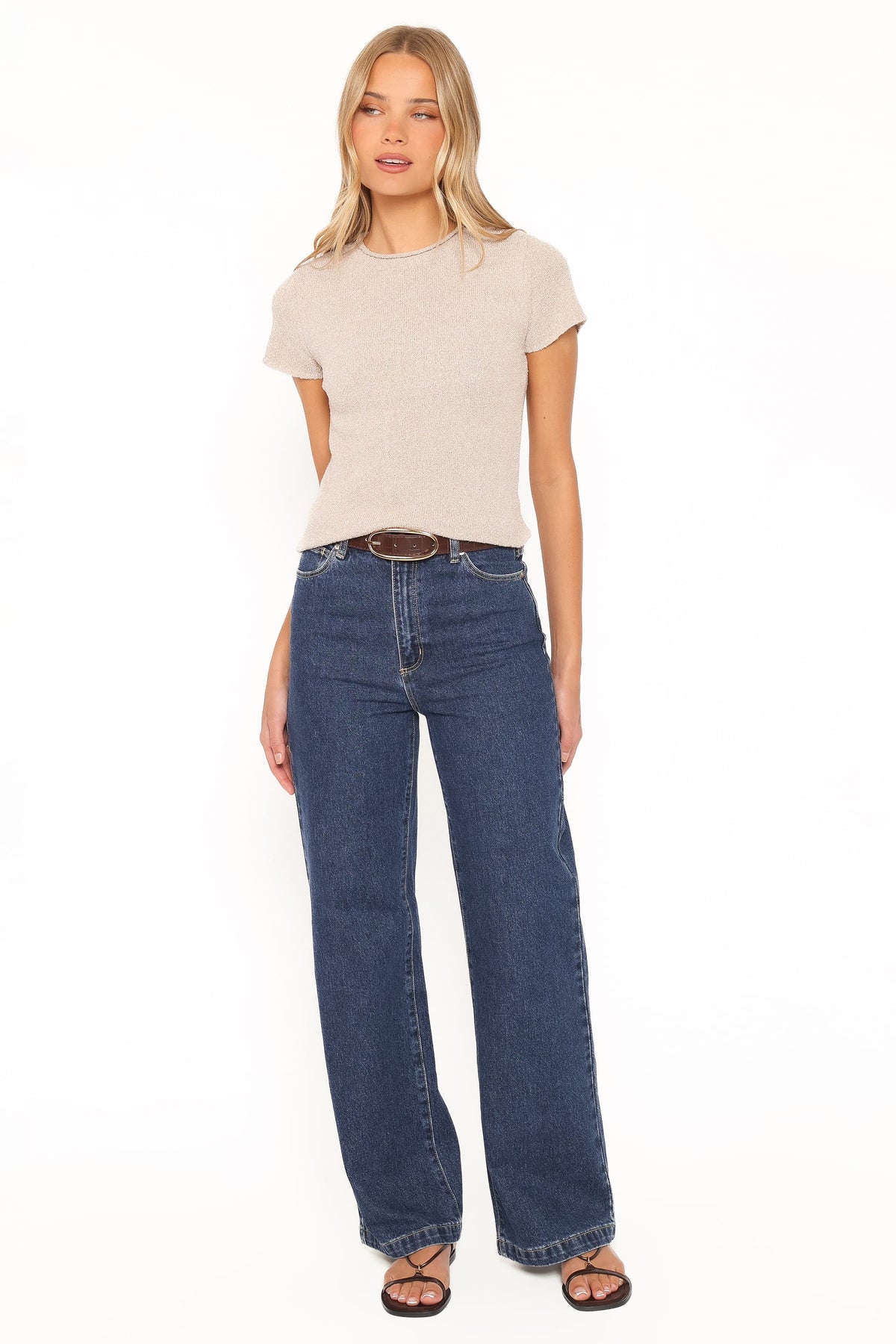 Mekali Knit Top in Beige – view 5 of 7