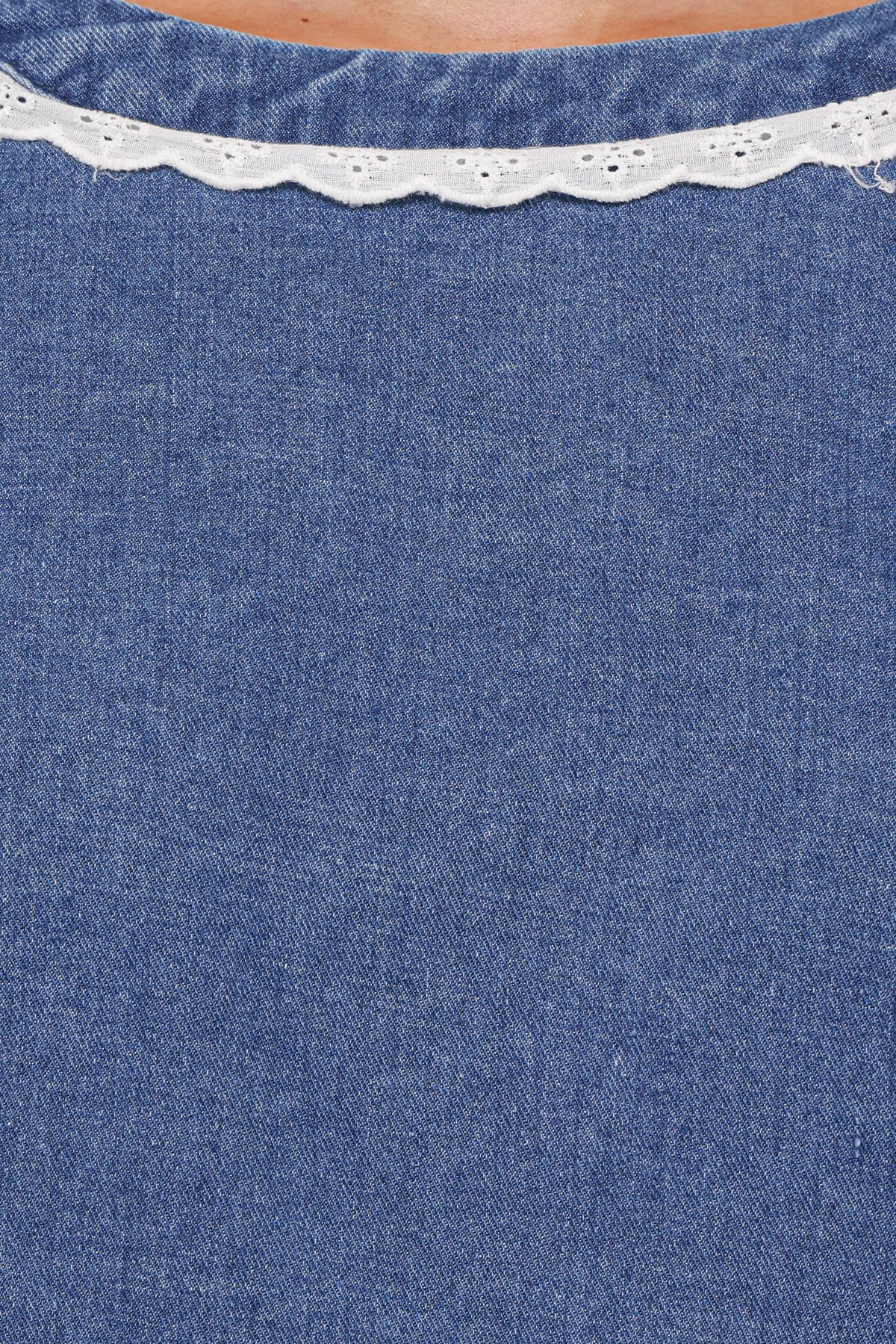 Merli Denim Open Back Top in Blue Medium Wash – view 8 of 8