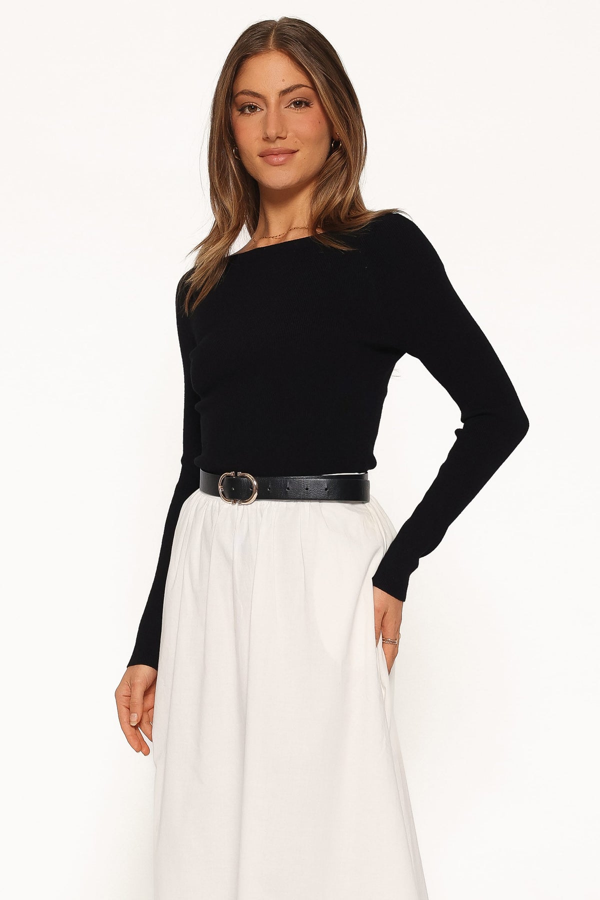 Presley Knit Top in Black – view 3 of 6