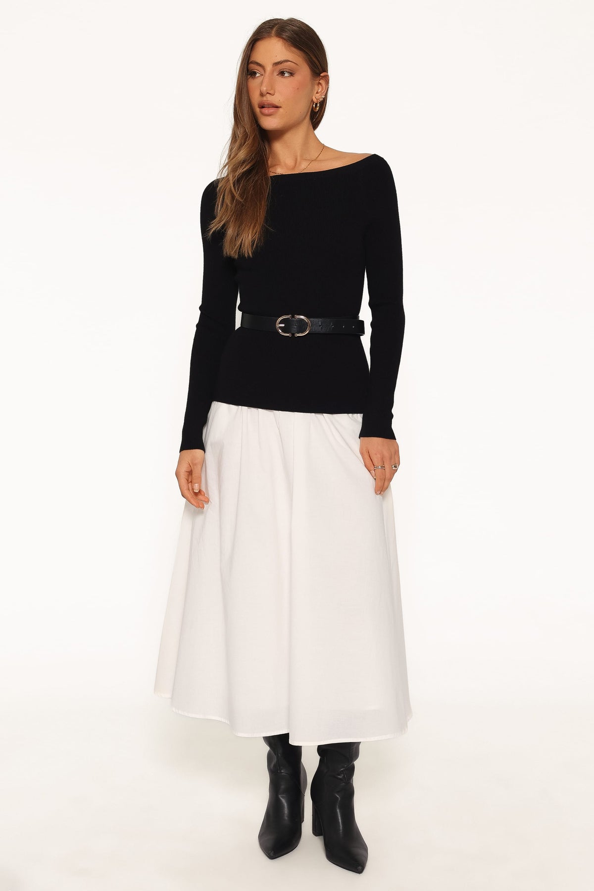 Presley Knit Top in Black – view 1 of 6