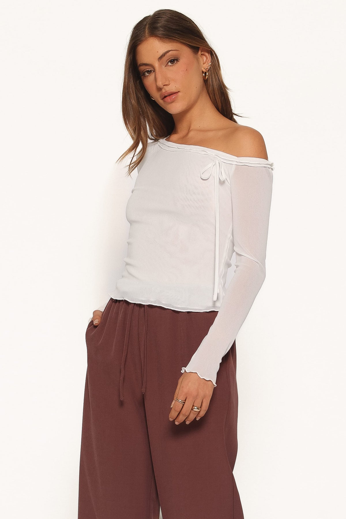 Seth Knit Top in White – view 3 of 6