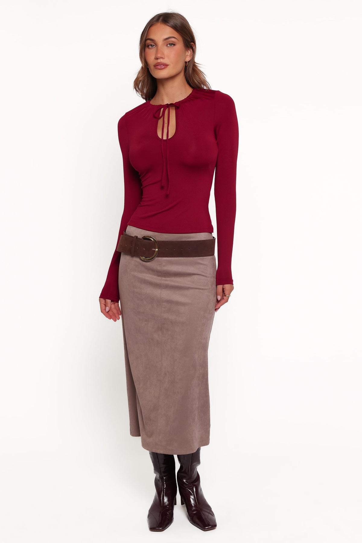 Tuscany Keyhole Top in Burgundy – view 5 of 7