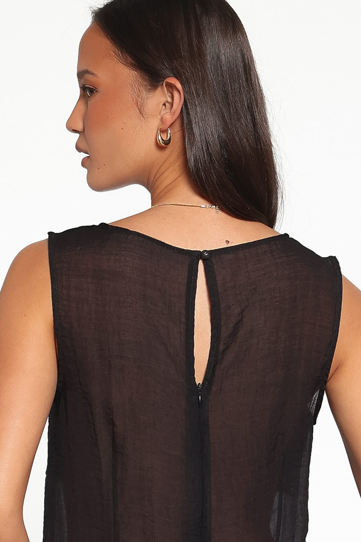 Vayla Sheer Panel Top in Black – view 2 of 6