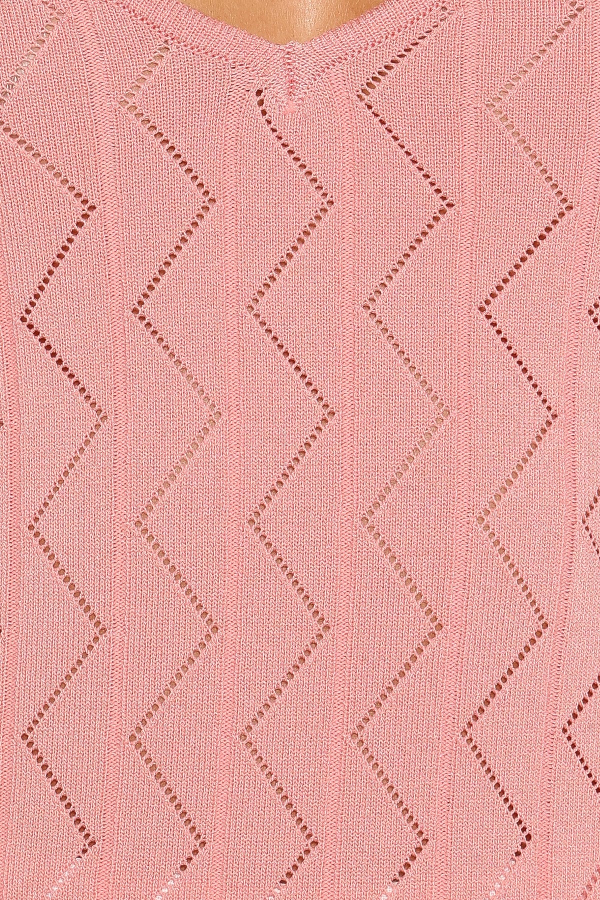 Vesta Pointelle Knit Tank in Pink – view 7 of 8