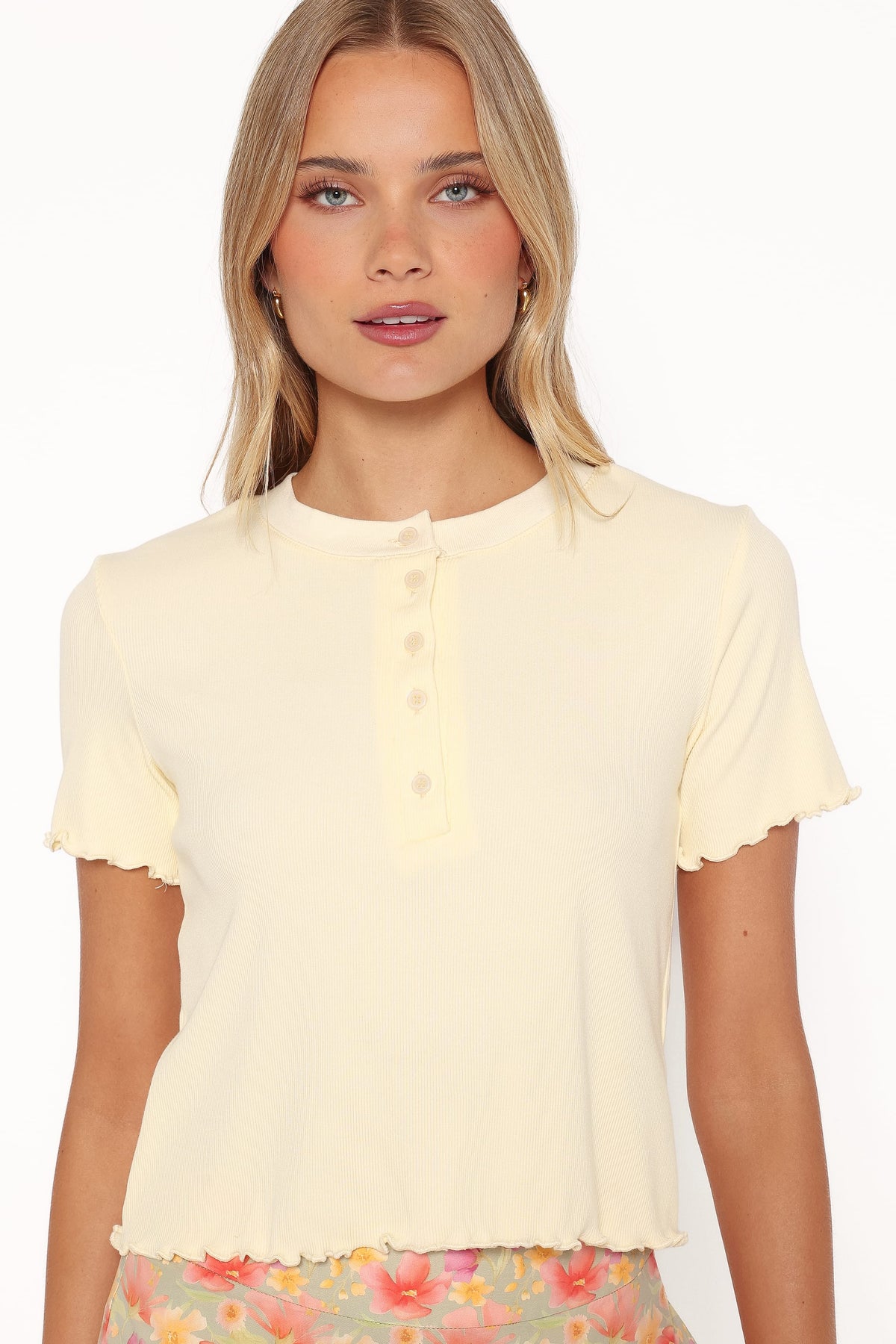 Walsh Knit Top in Butter Yellow – view 3 of 8