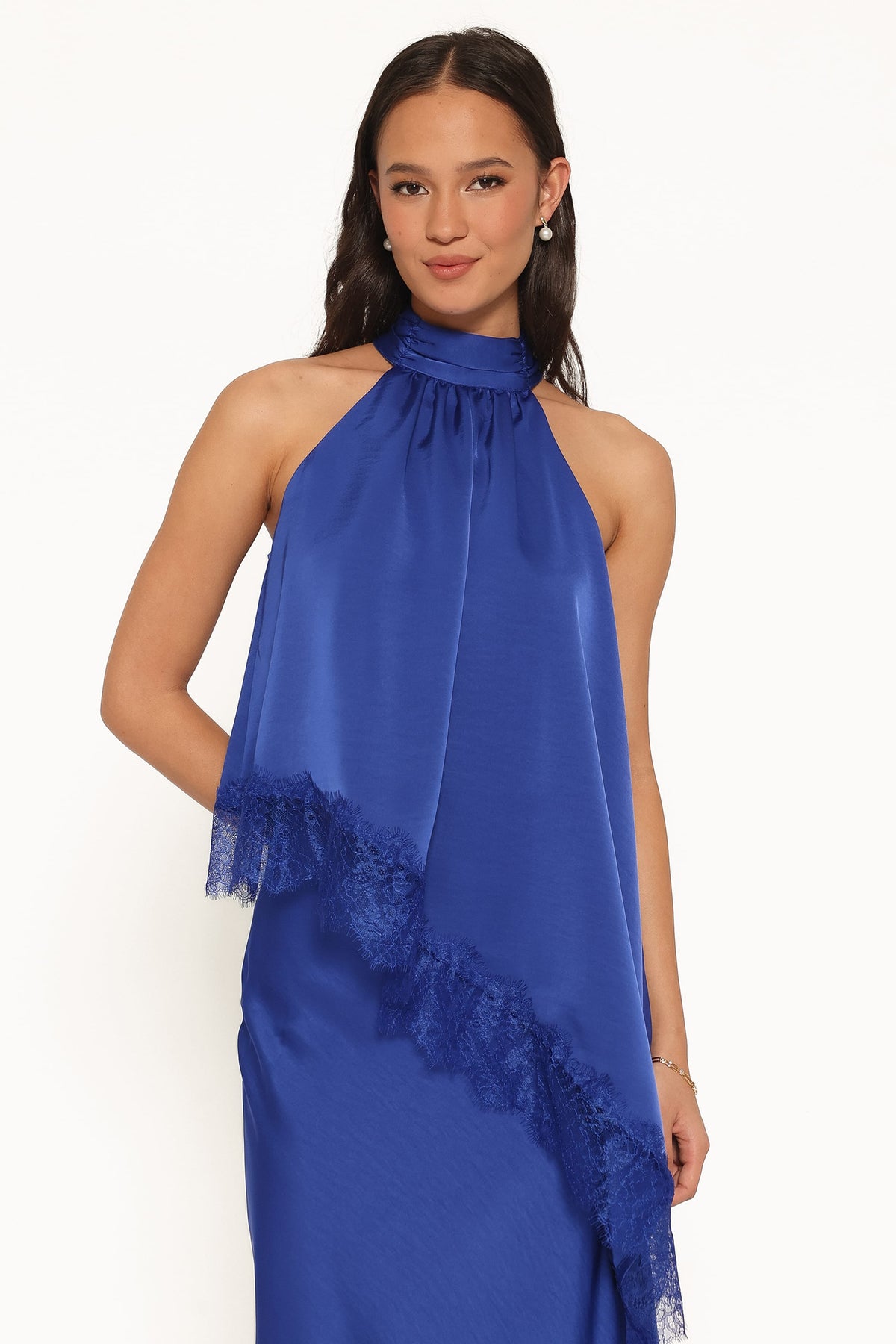 Zarni Halter Top in Lapis Blue – view 2 of 8