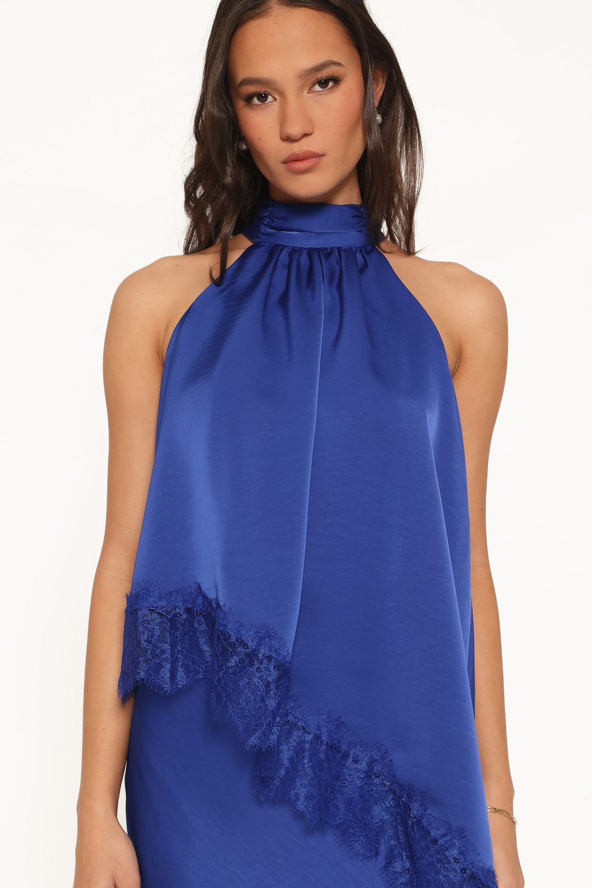 Zarni Halter Top in Lapis Blue – view 3 of 8