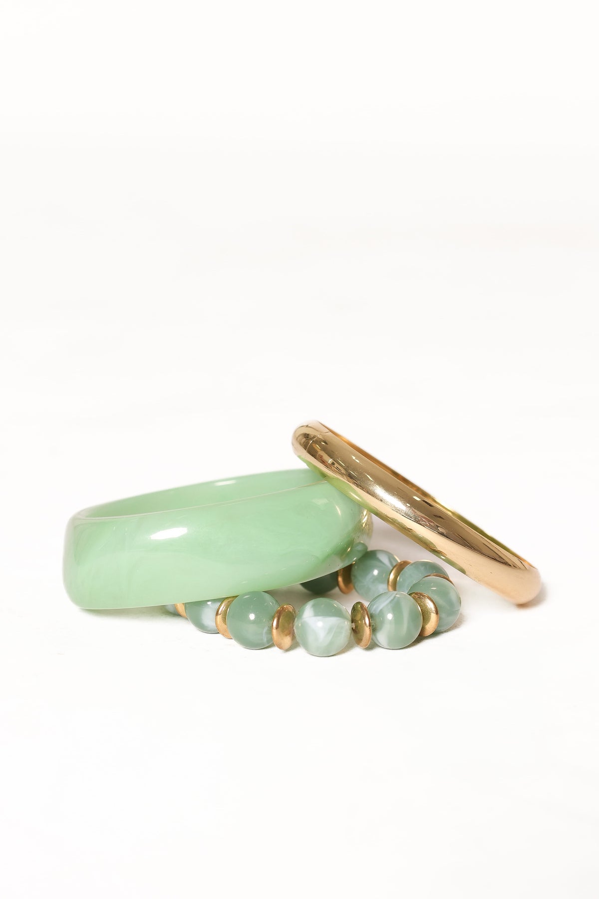 Cassidy Bangle Set in Green – view 2 of 7