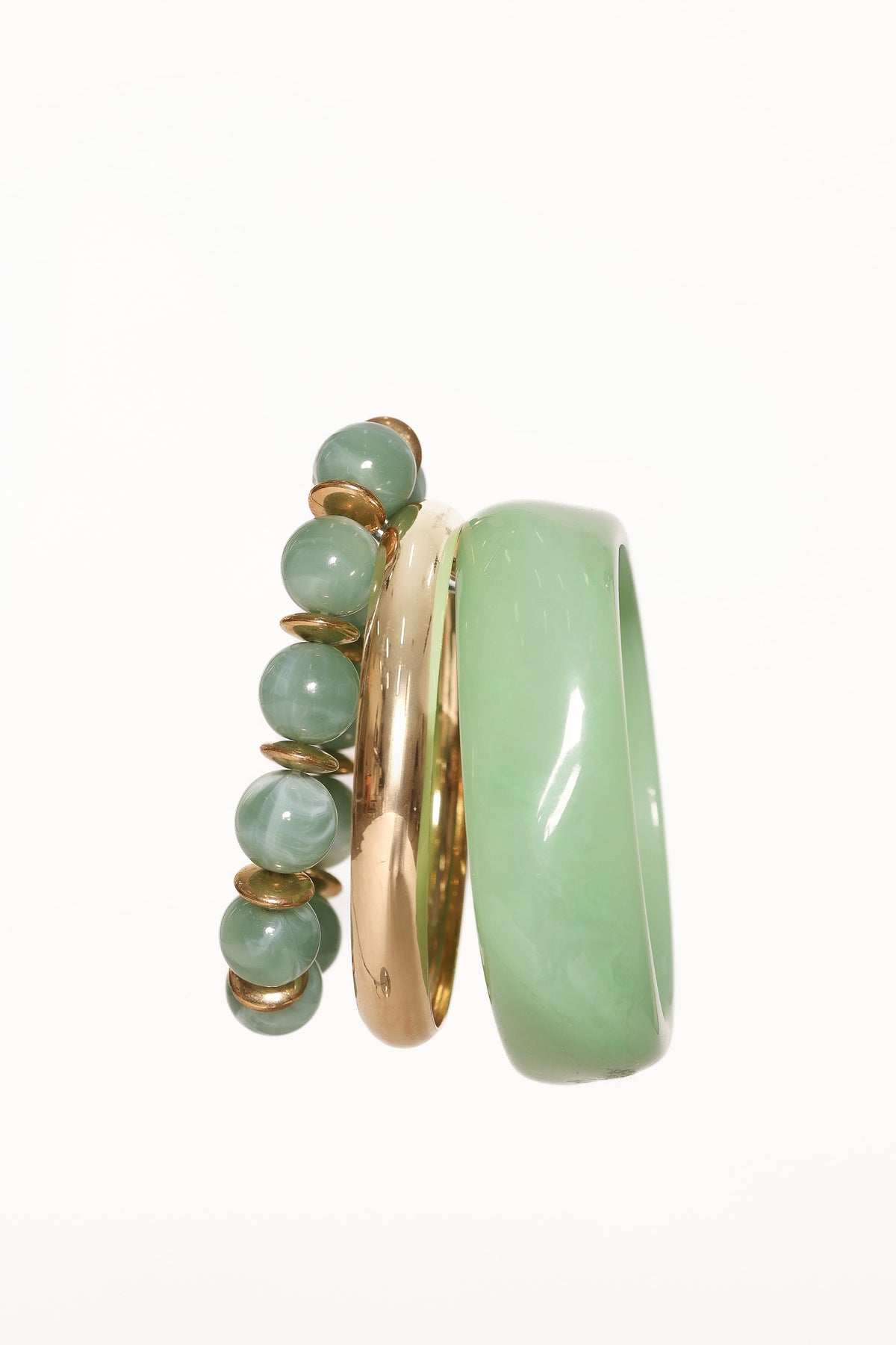 Cassidy Bangle Set in Green – view 6 of 7