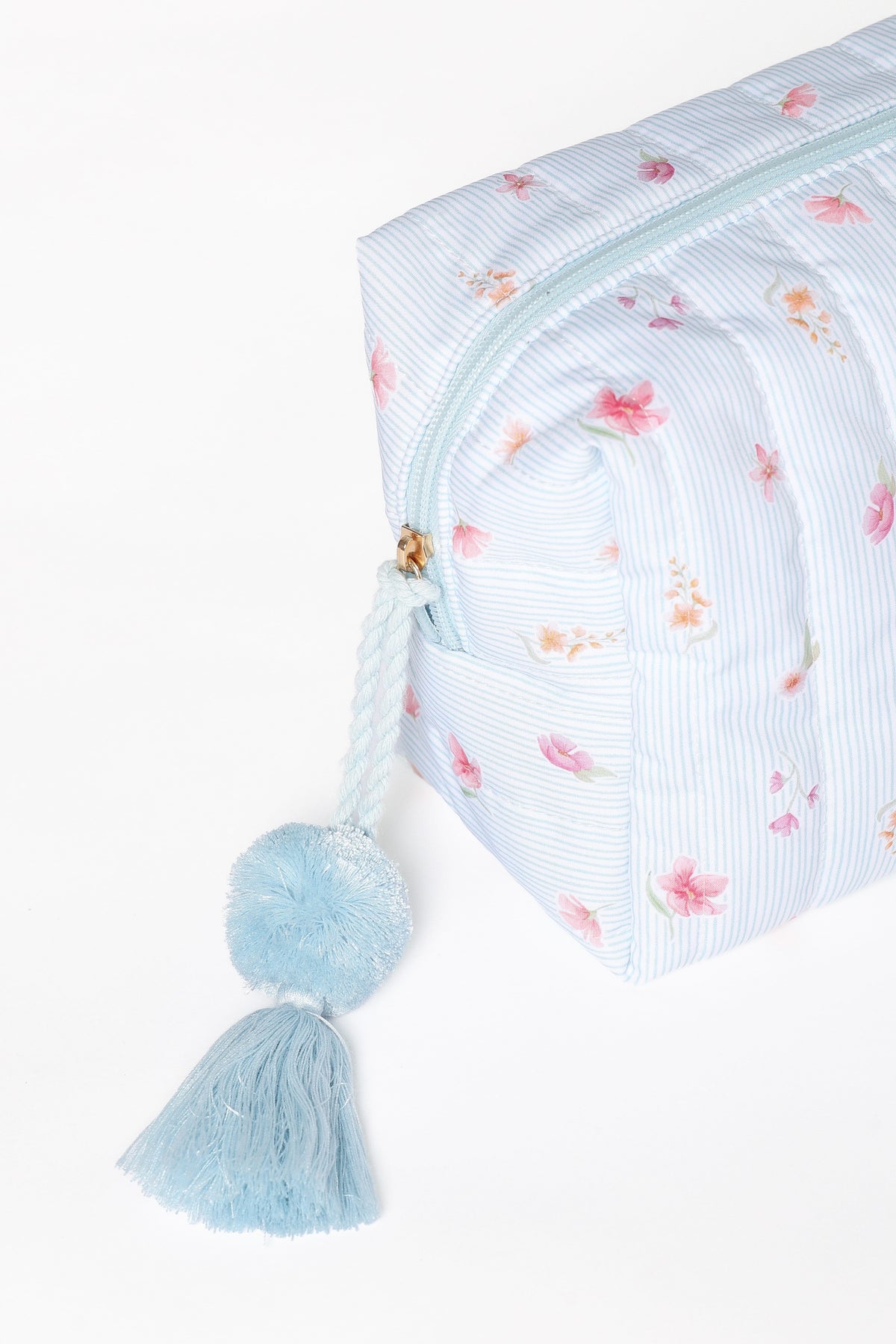 Cosmetic Case in Blue Garden Stripe – view 5 of 7