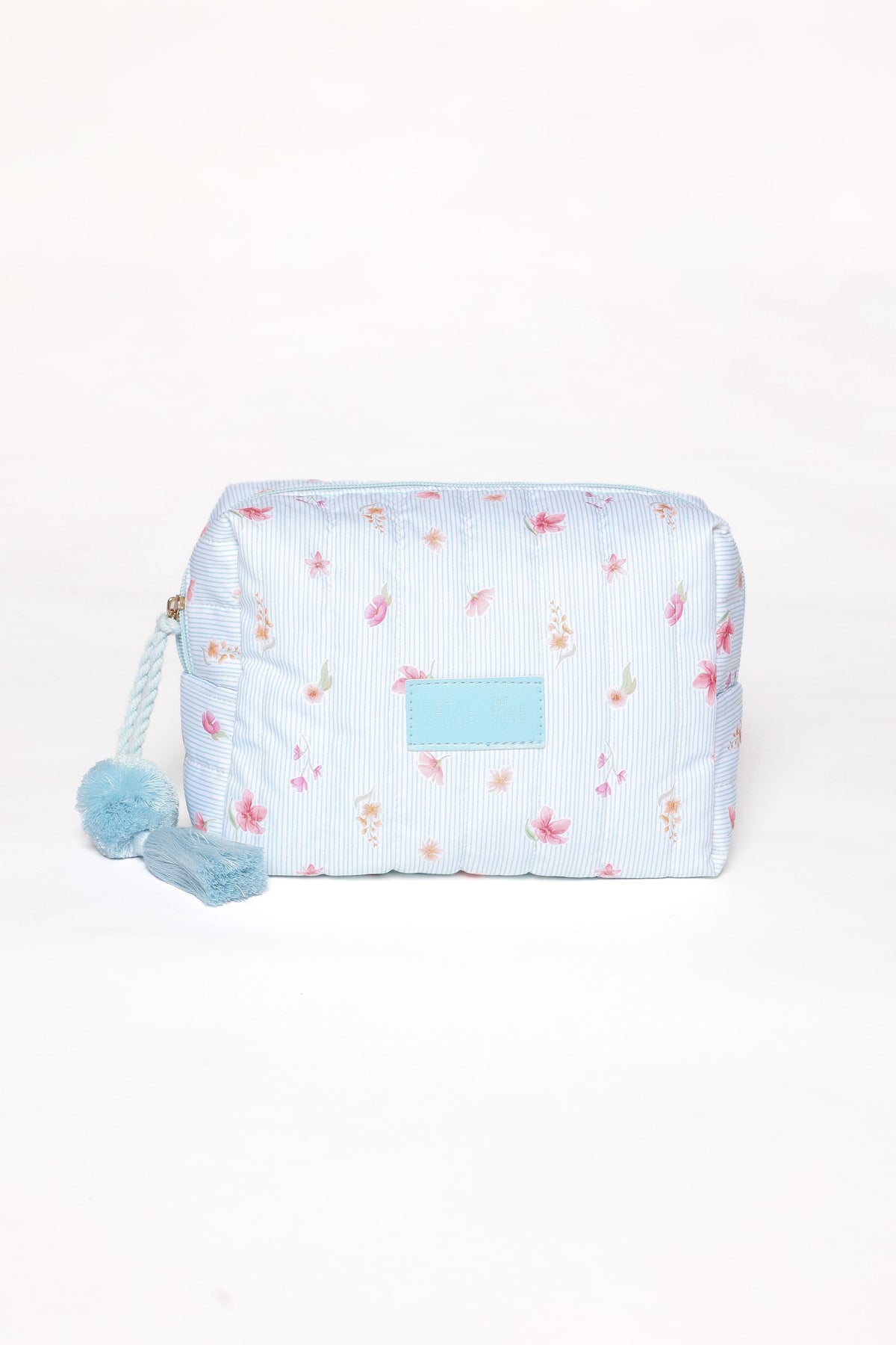 Cosmetic Case in Blue Garden Stripe – view 2 of 7