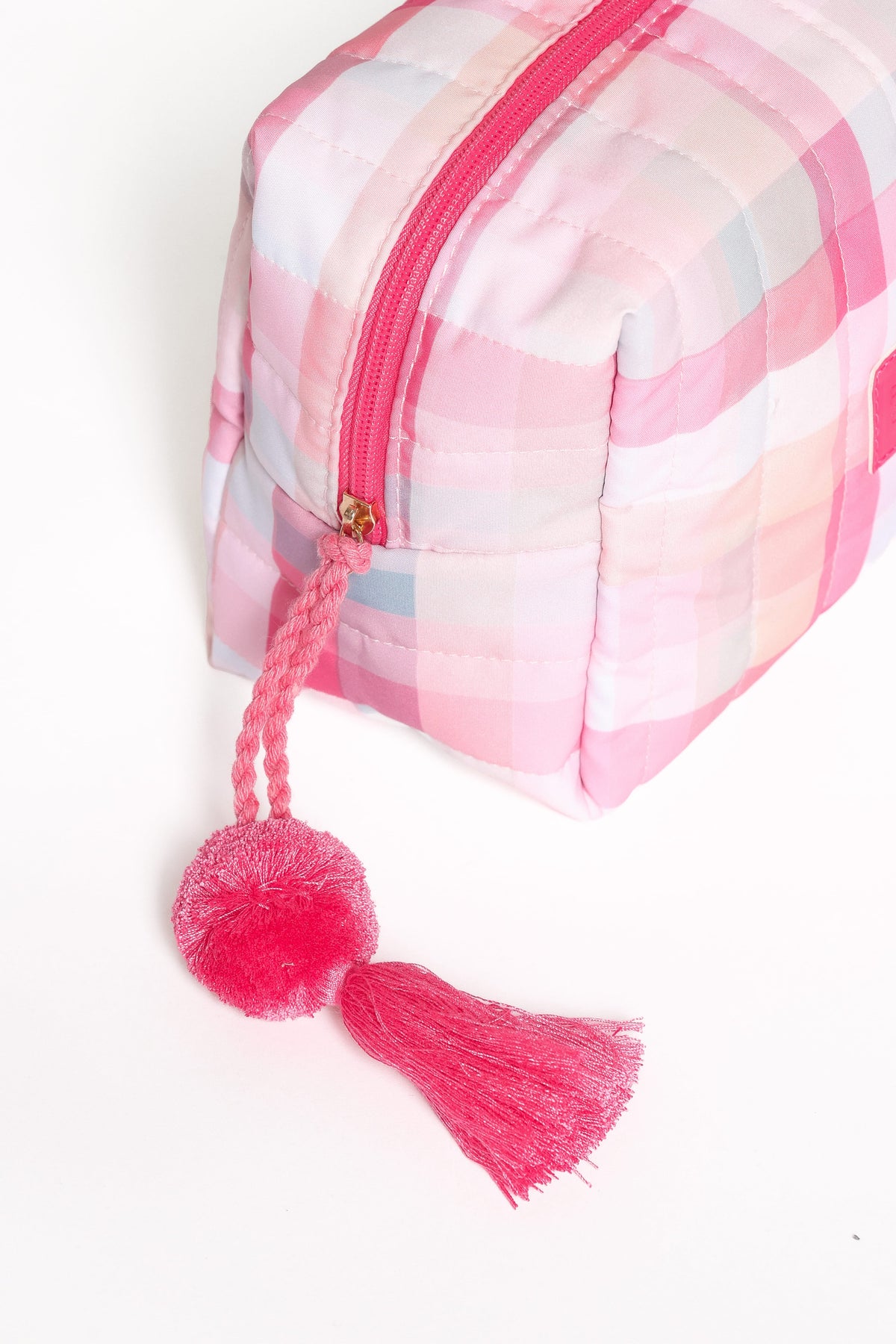 Cosmetic Case in Pink Picnic Plaid – view 5 of 7