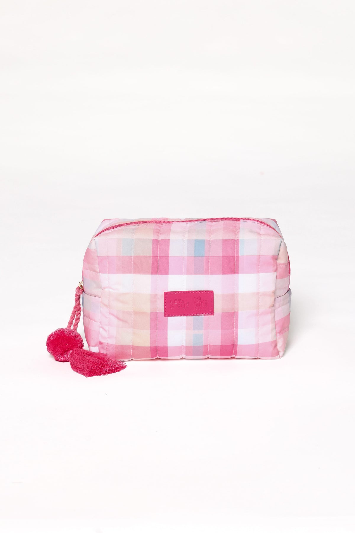 Cosmetic Case in Pink Picnic Plaid – view 2 of 7