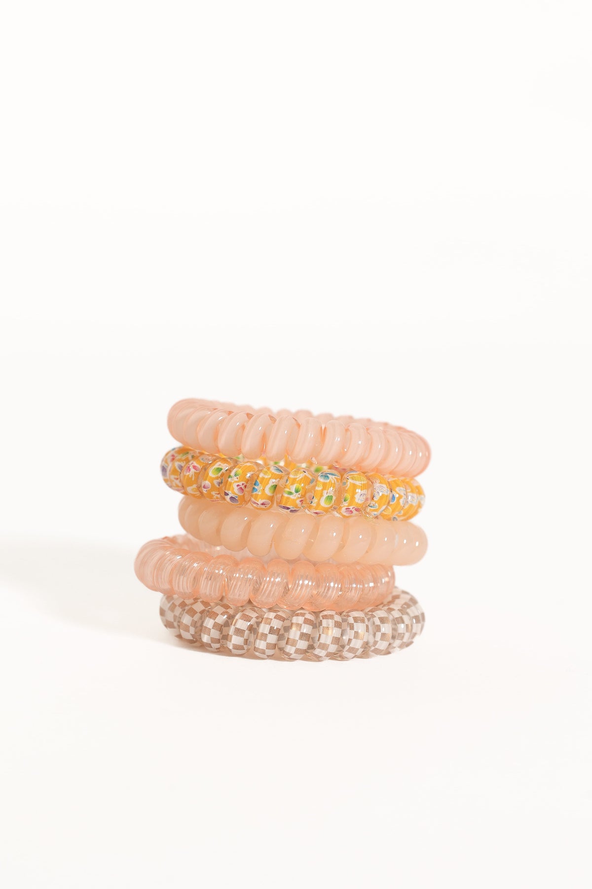 Elodie Hair Tie Set in Pink Multi – view 2 of 4