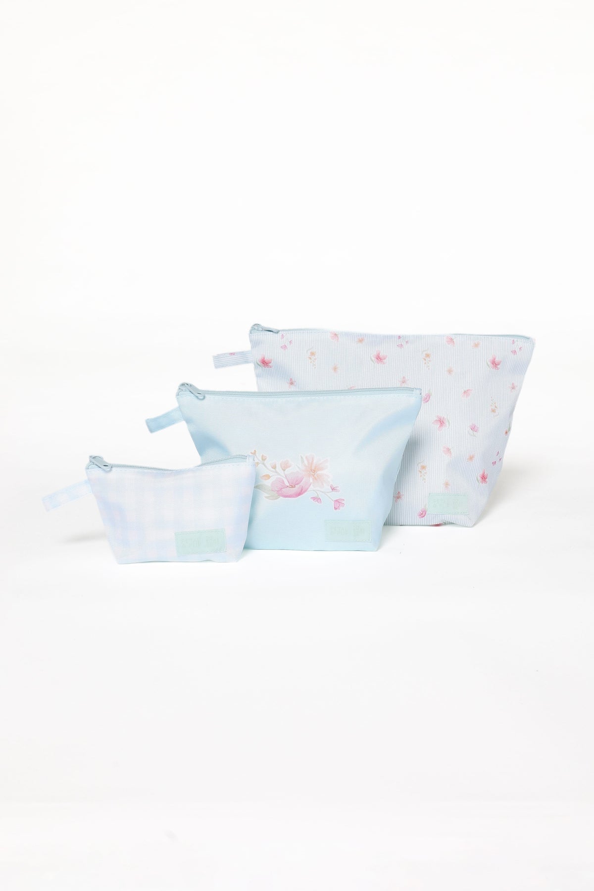 Handy Pouch Trio in Blue Garden Stripe – view 3 of 8