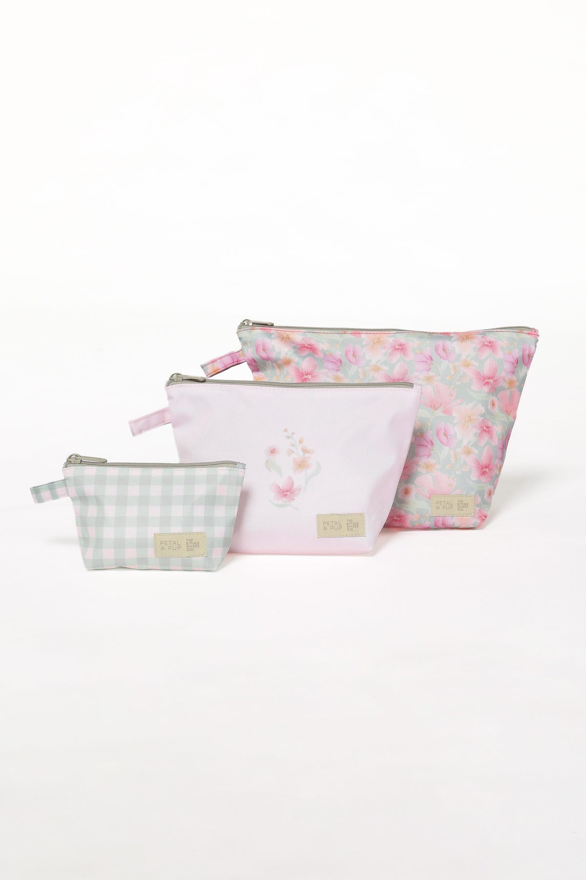 Handy Pouch Trio in Sage Wildflowers – view 3 of 8