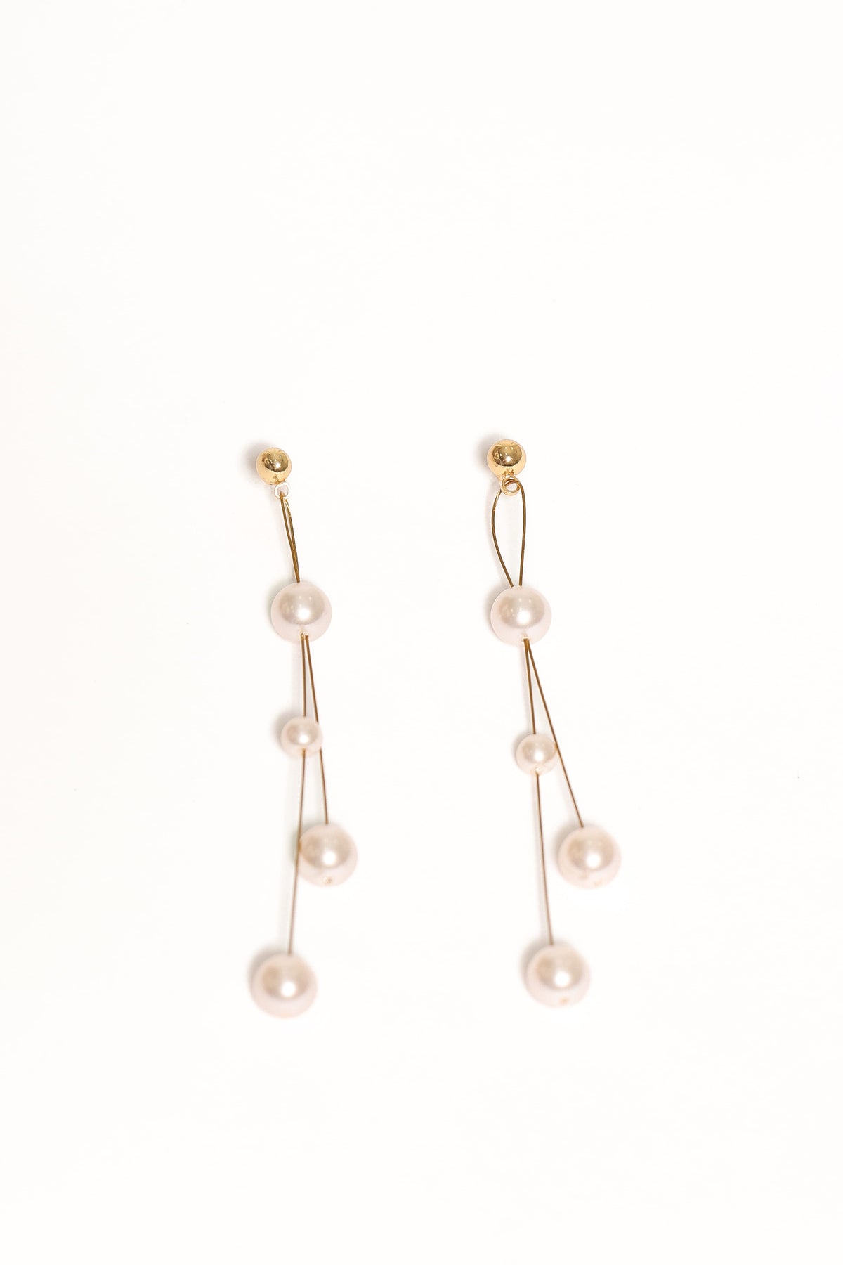 Isabelle Drop Earrings in Gold Pearl – view 2 of 4