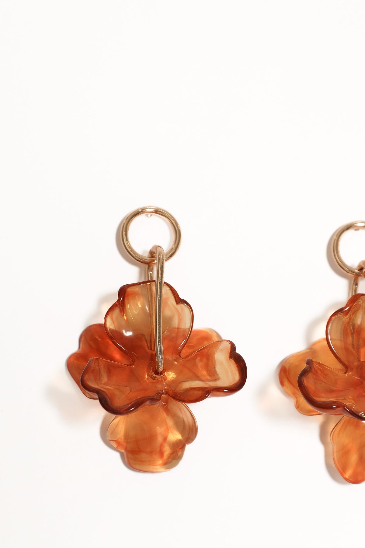 Katina Acrylic Earrings in Brown – view 3 of 4