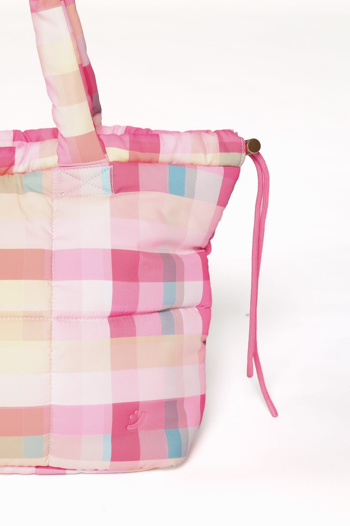 Marshmallow Midi Tote in Pink Picnic Plaid – view 8 of 10