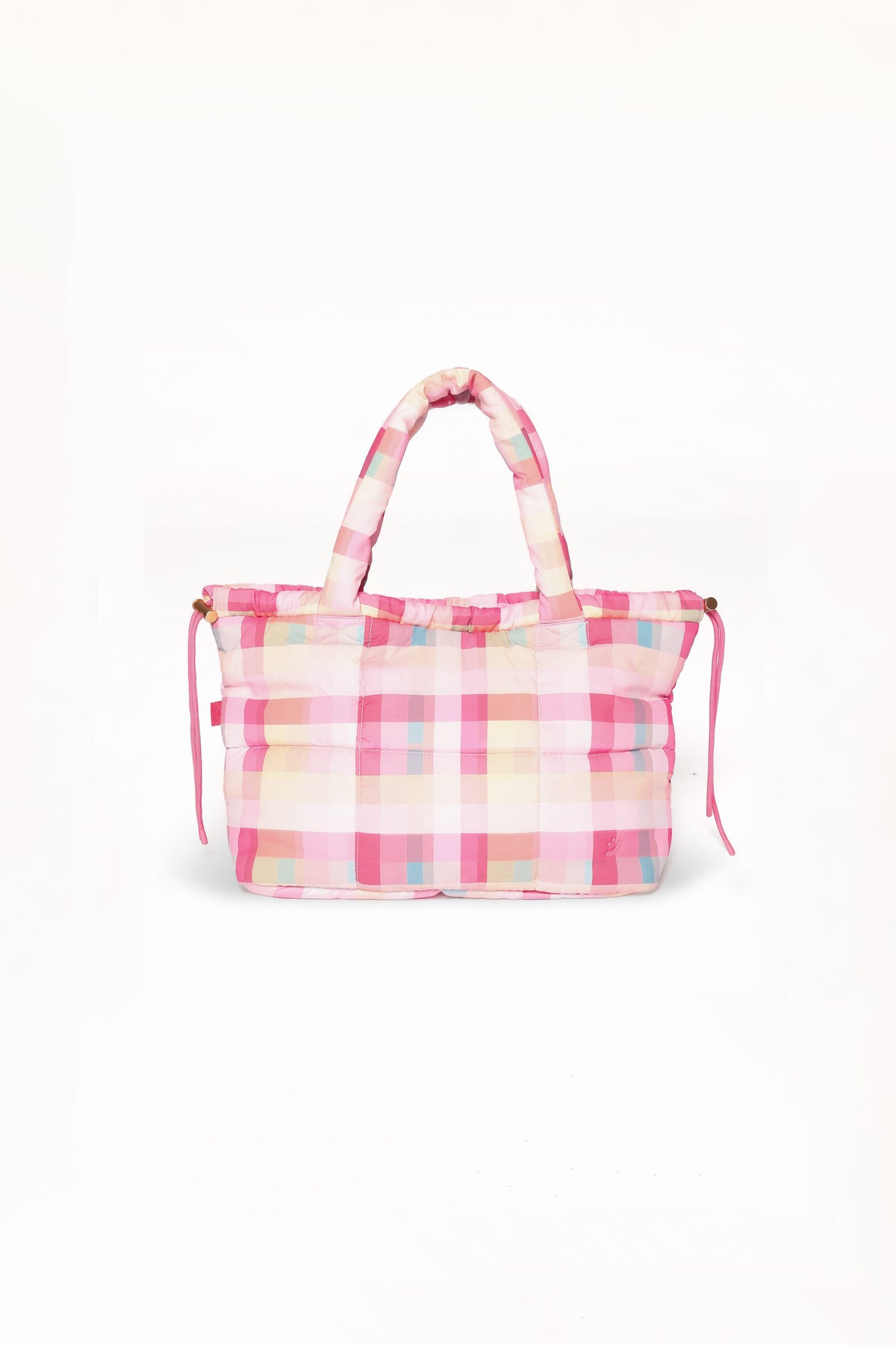 Marshmallow Midi Tote in Pink Picnic Plaid – view 3 of 10