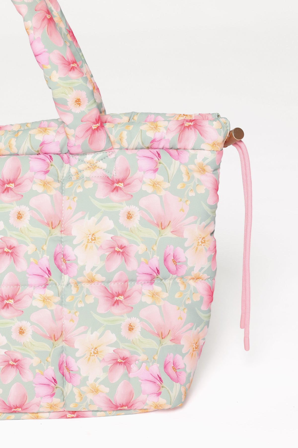 Marshmallow Midi Tote in Sage Wildflowers – view 9 of 10