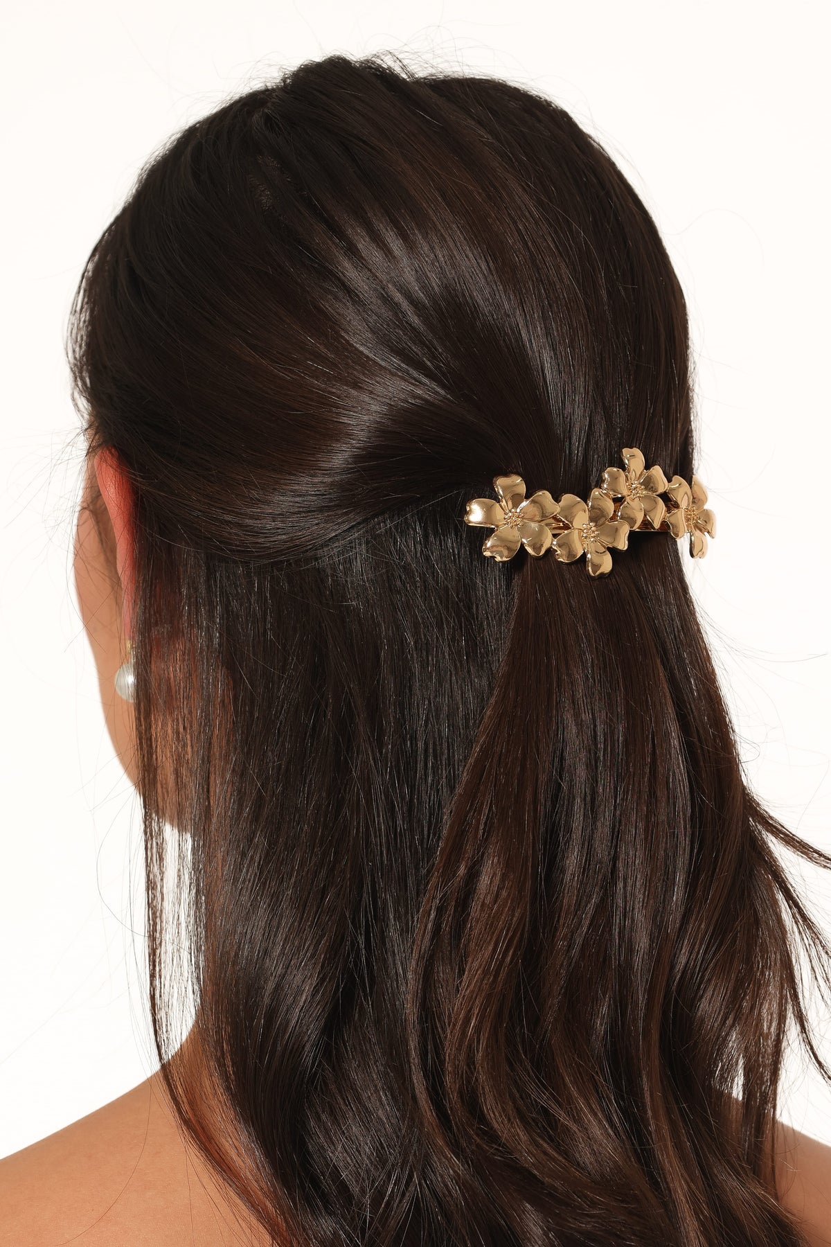 Primrose Floral Hair Clip in Gold – view 2 of 4