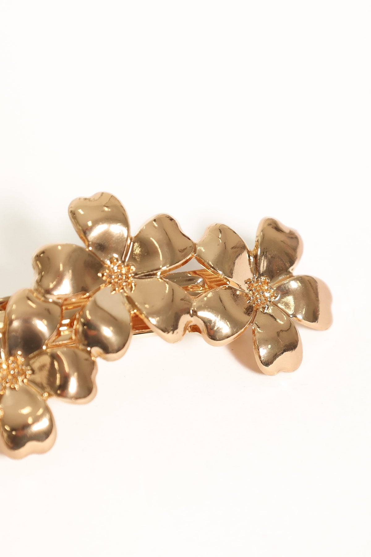 Primrose Floral Hair Clip in Gold – view 4 of 4