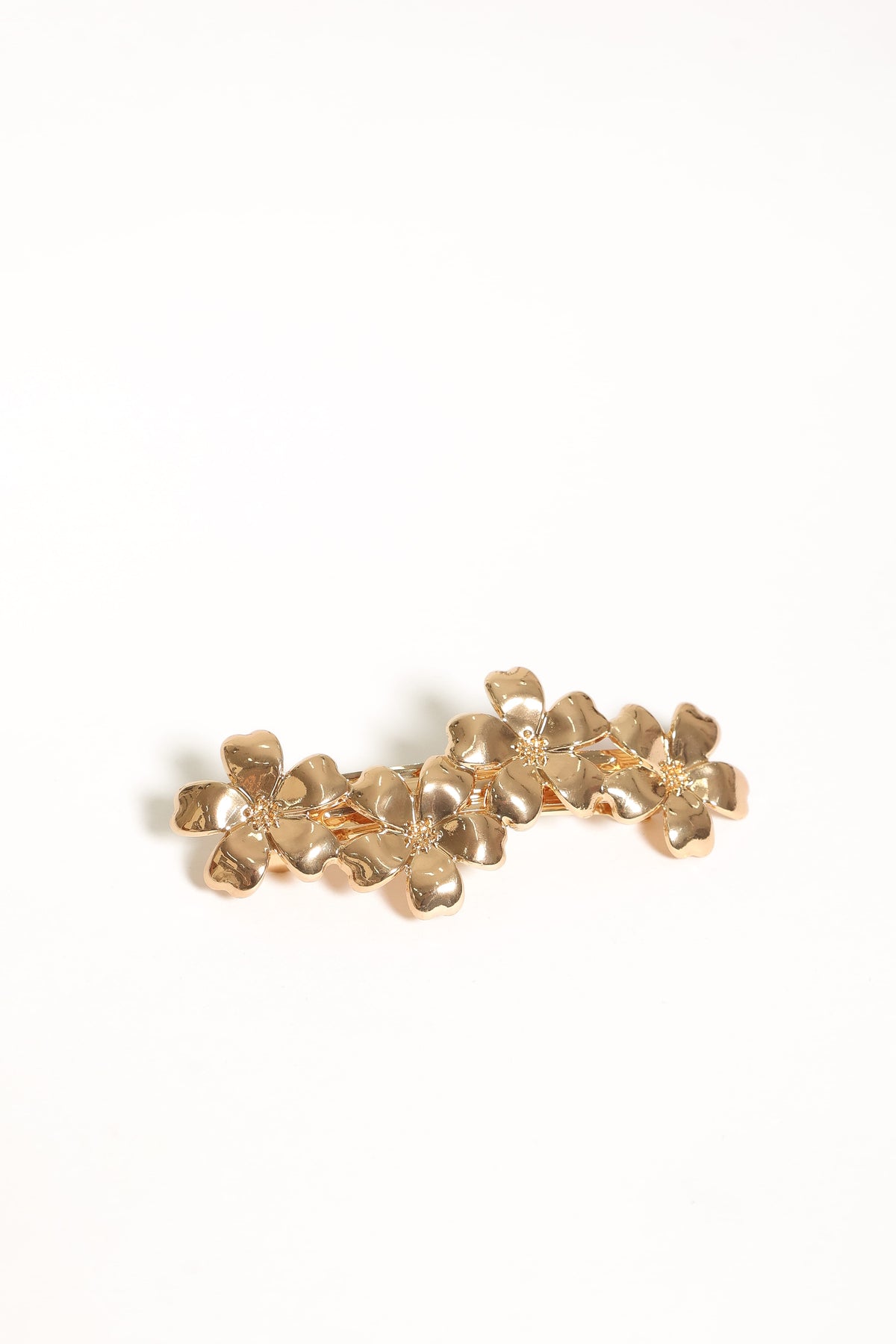 Primrose Floral Hair Clip in Gold – view 3 of 4