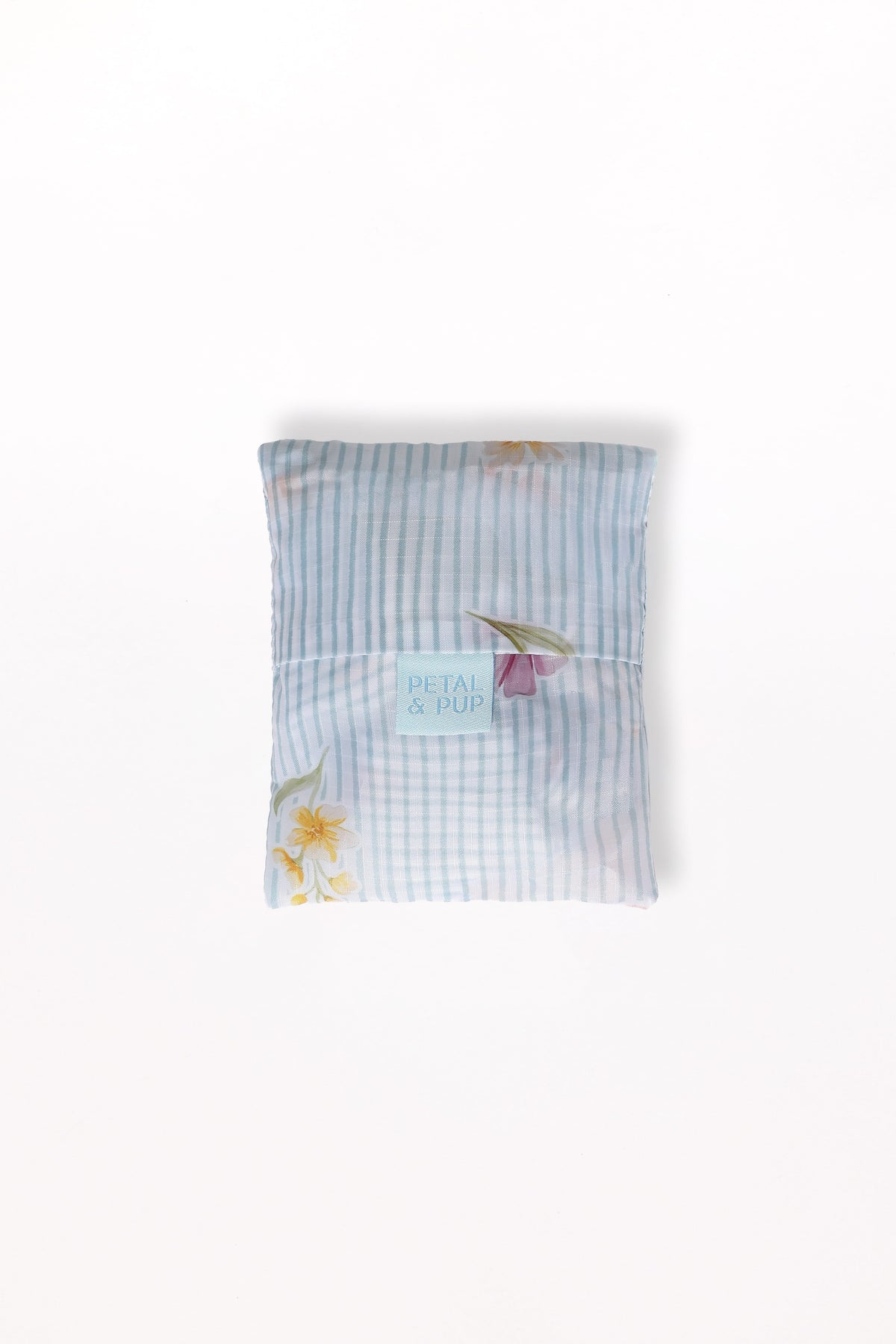 Reusable Shopping Bag in Blue Garden Stripe – view 5 of 6