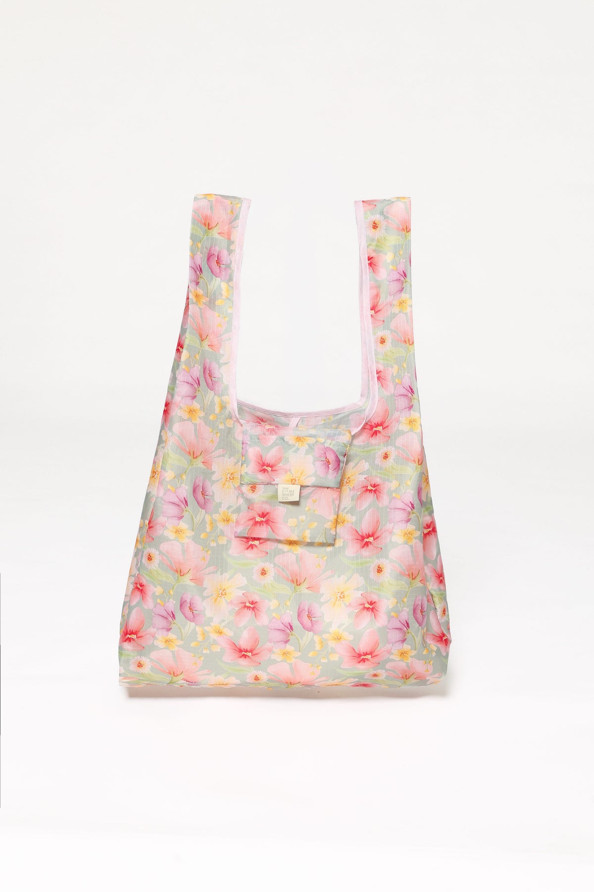 Reusable Shopping Bag in Sage Wildflowers – view 2 of 6