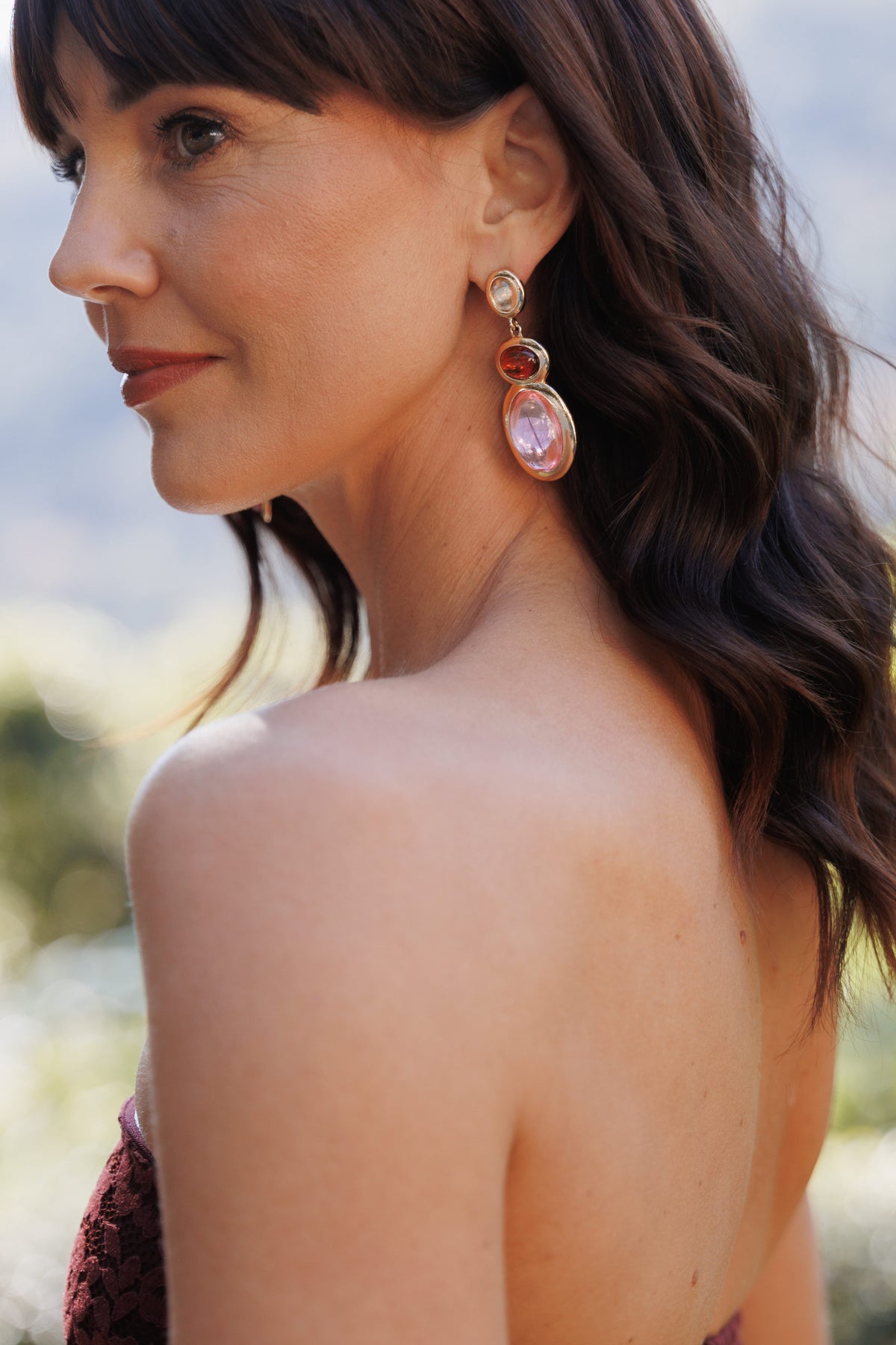 Rosabelle Drop Earrings in Pink Multi – view 1 of 3