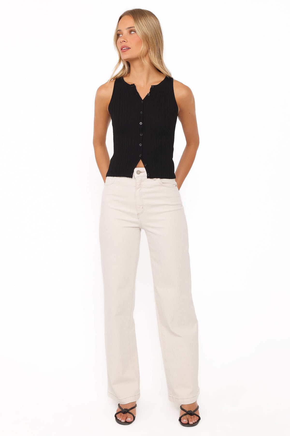 Abrand 94 Wide Leg Jeans in Vanilla – view 2 of 5