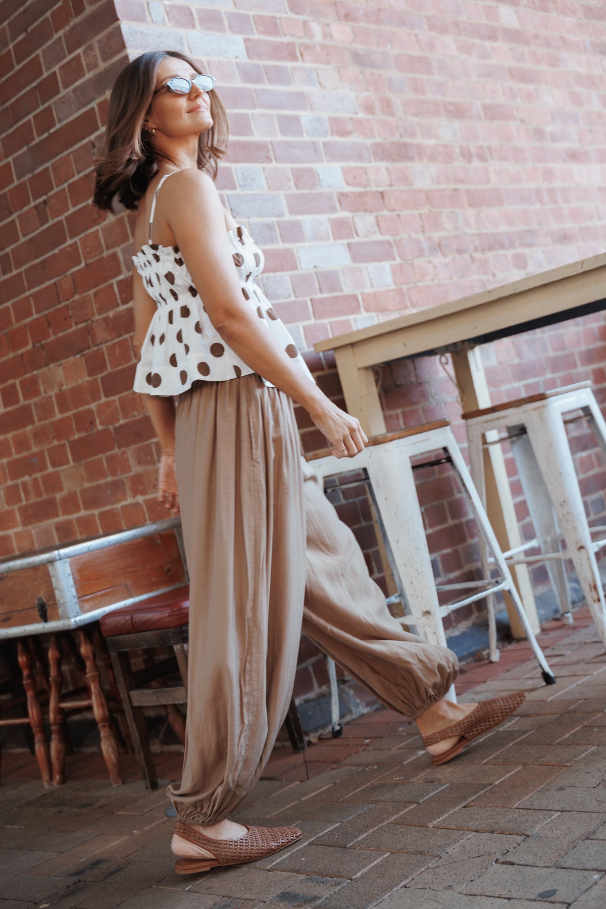 Ayvah Balloon Hem Pants in Camel – view 7 of 7