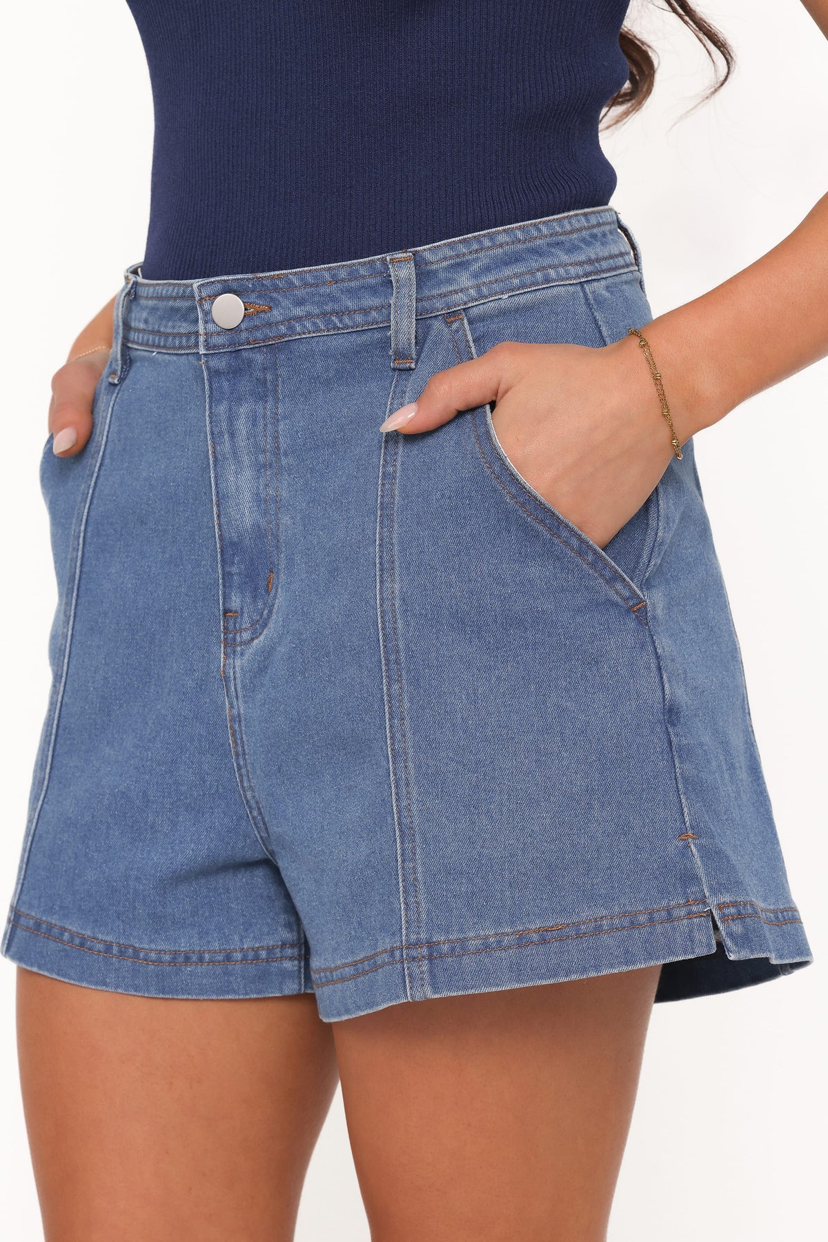 Carlina Denim Shorts in Medium Wash – view 3 of 7