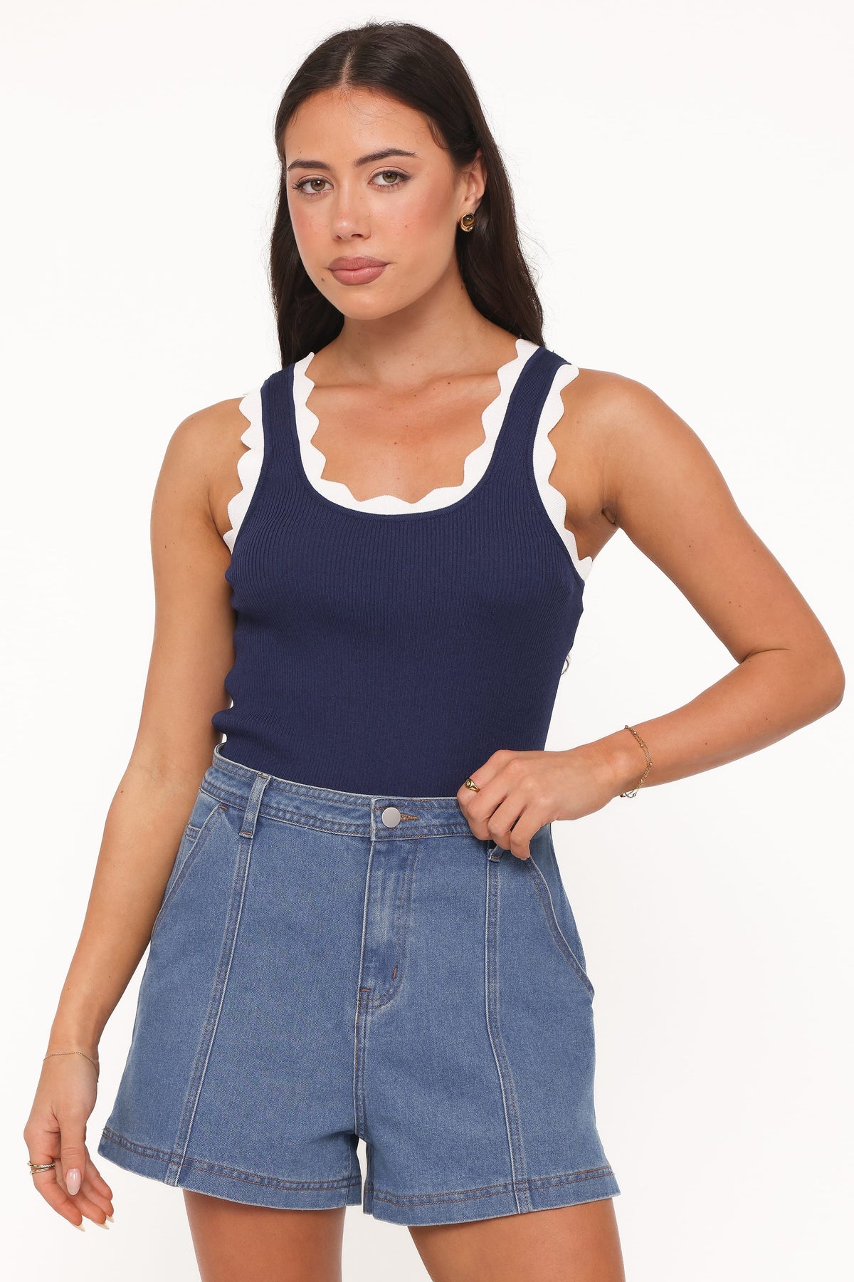 Carlina Denim Shorts in Medium Wash – view 2 of 7
