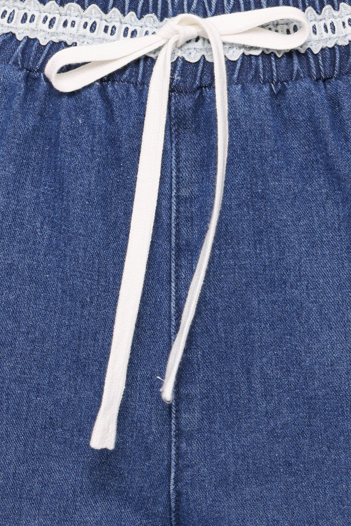 Siun Wide Leg Denim Joggers in Medium Wash – view 6 of 6