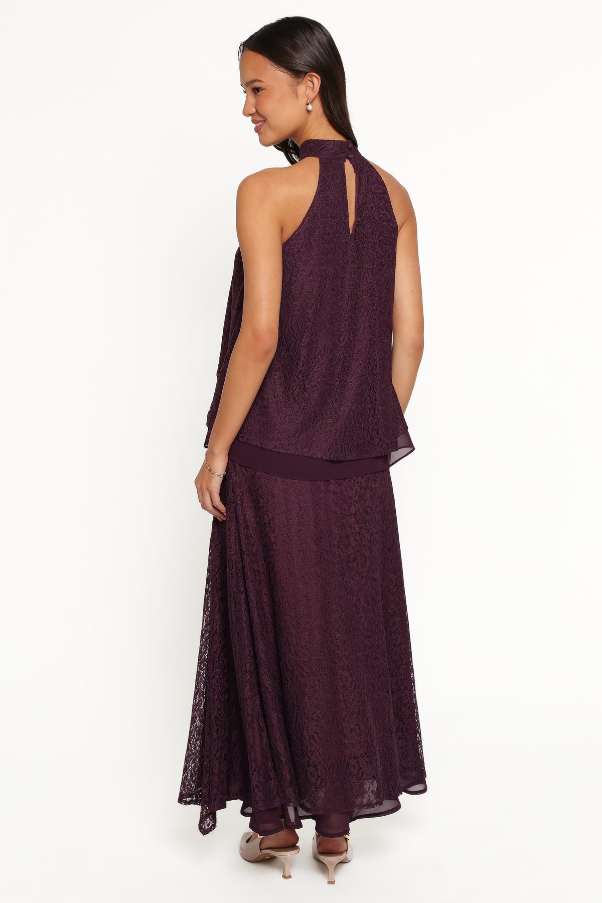 Tracy Maxi Skirt in Plum Lace – view 5 of 7