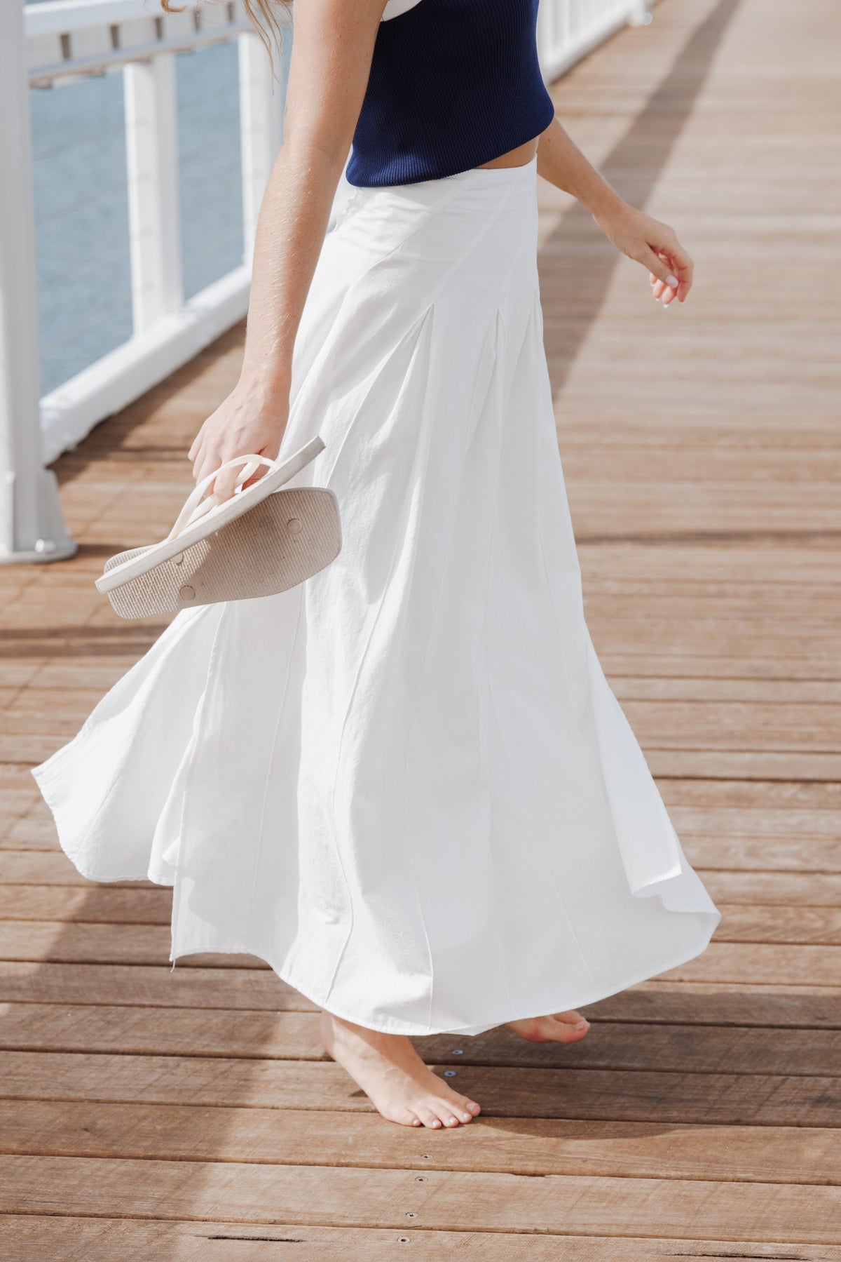 Zoey Maxi Skirt in White – view 1 of 8