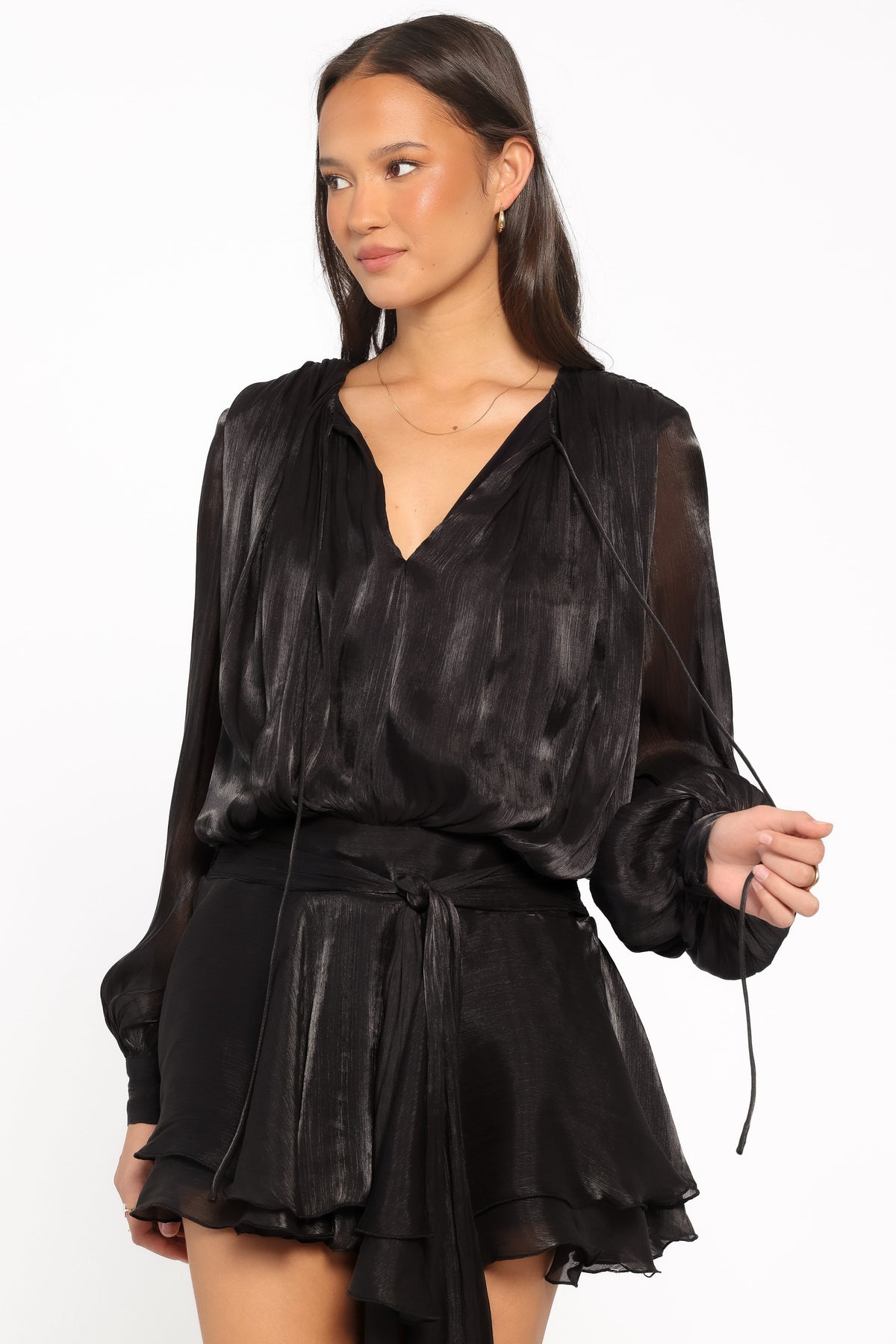 Adena Mini Dress in Black – view 2 of 7