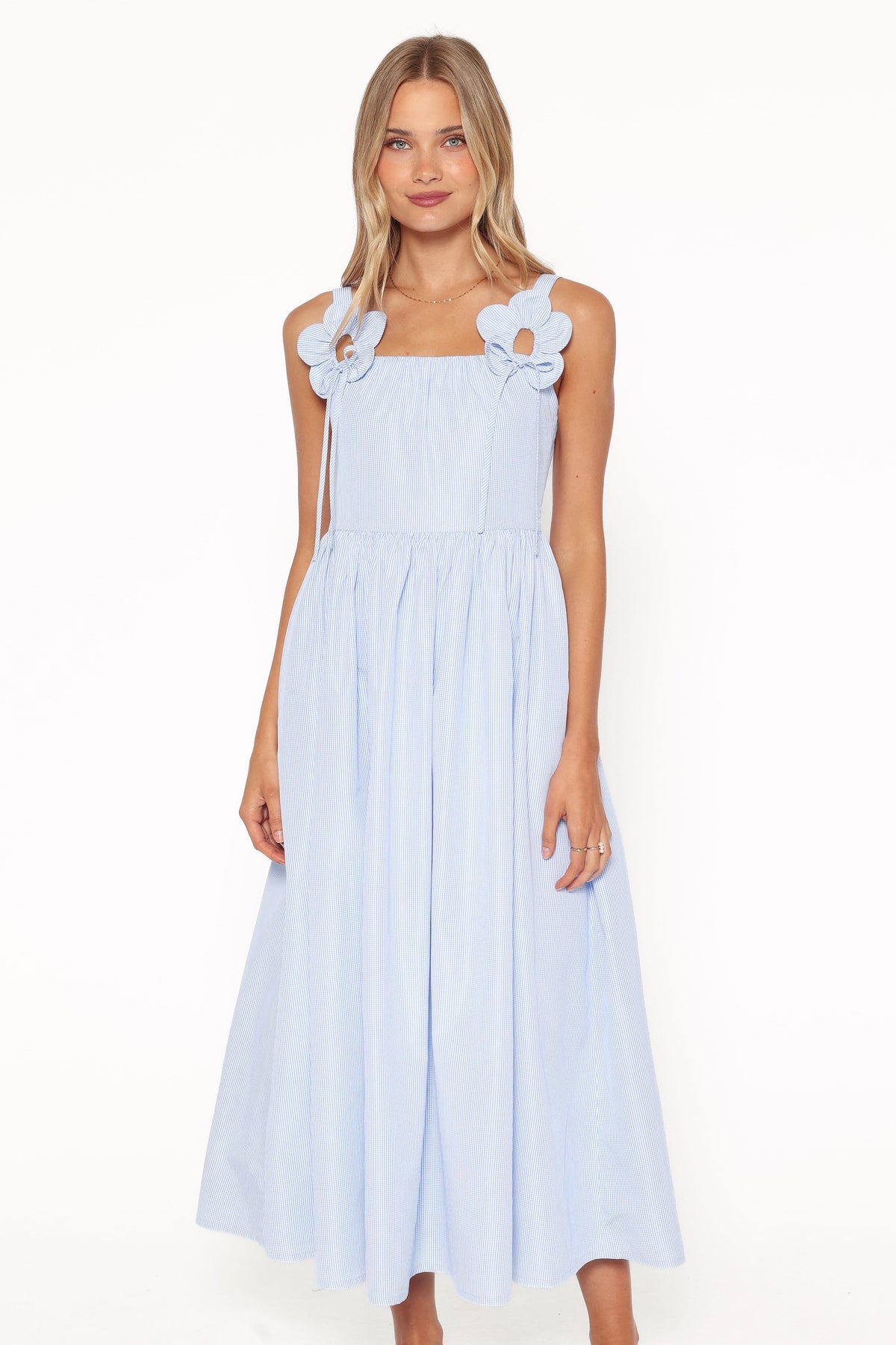 Alden Maxi Dress in Baby Blue Gingham – view 2 of 8