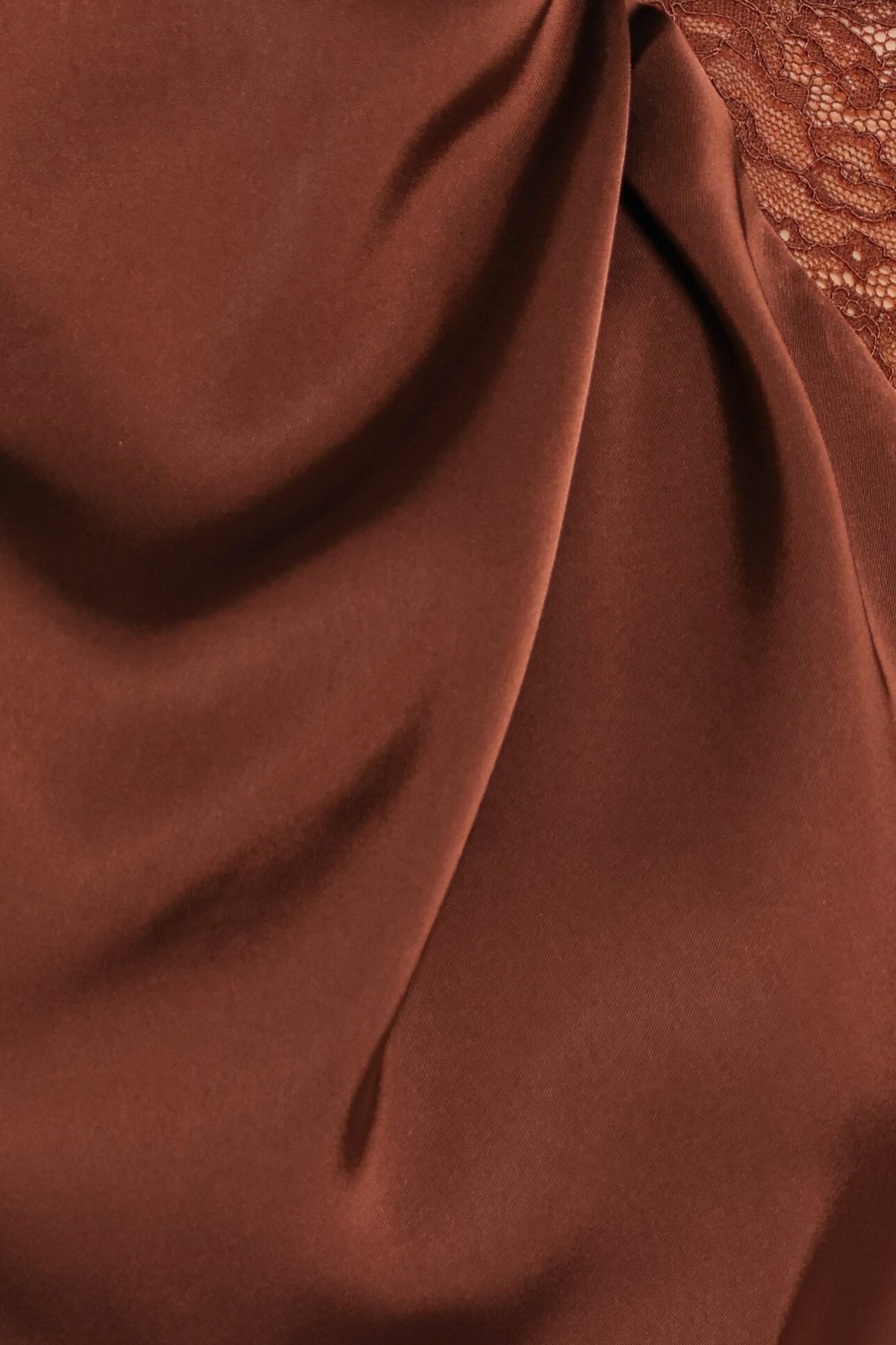 Anabelle Halter Neck Lace Maxi Dress in Chocolate Brown – view 6 of 7