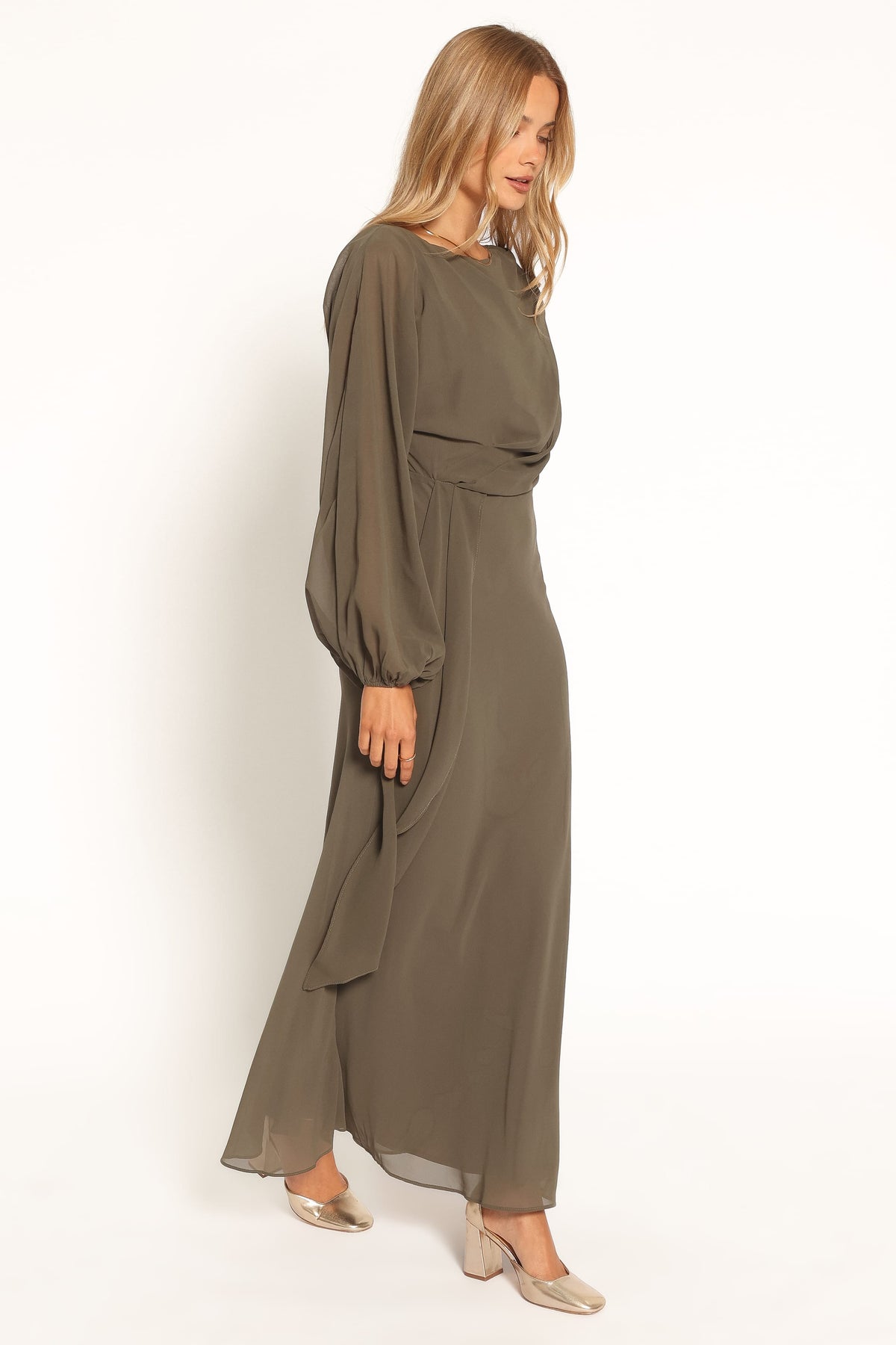 Arnica Maxi Dress in Olive Green – view 1 of 6