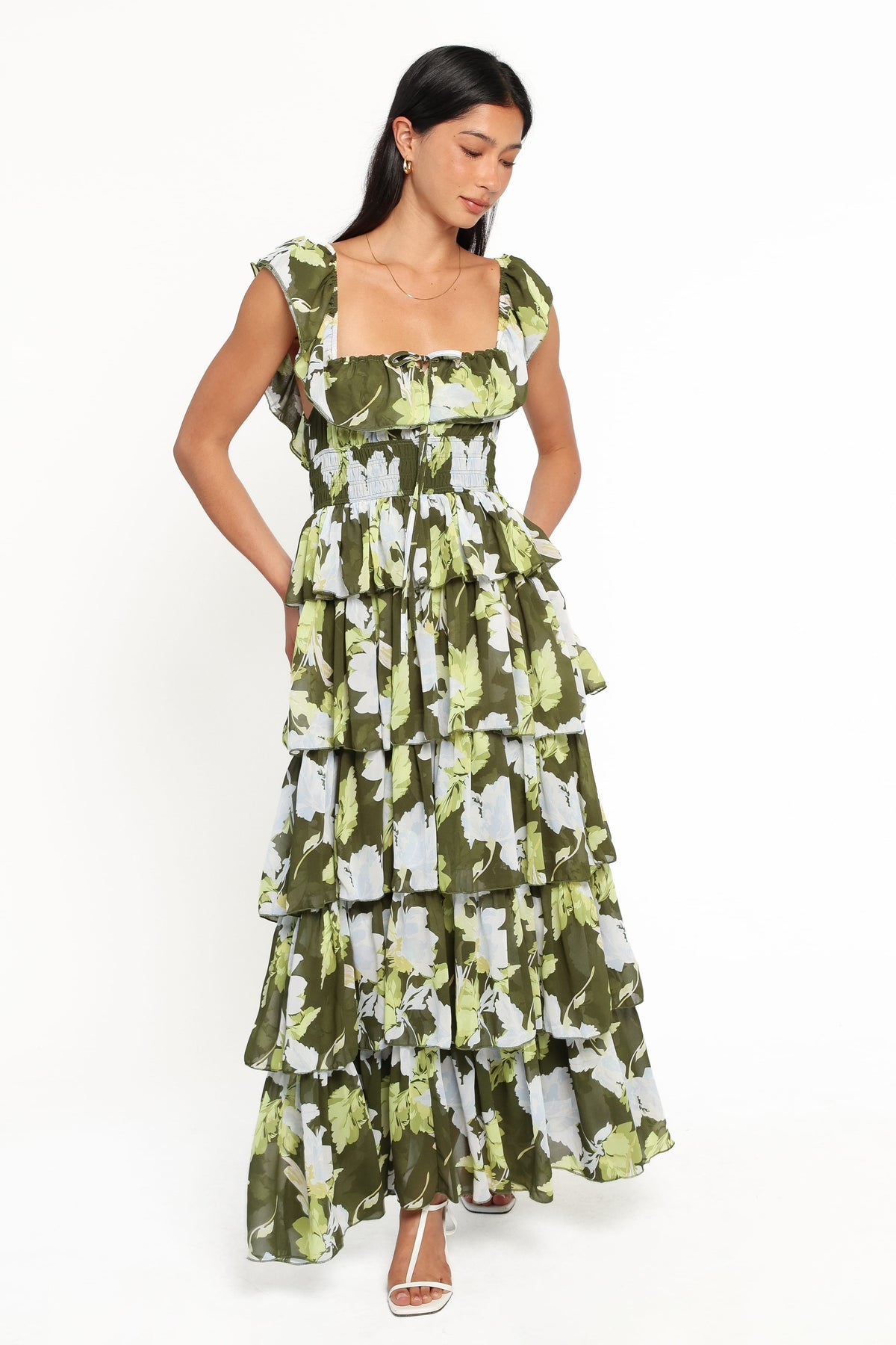 Belle Maxi Dress in Green Floral – view 2 of 7
