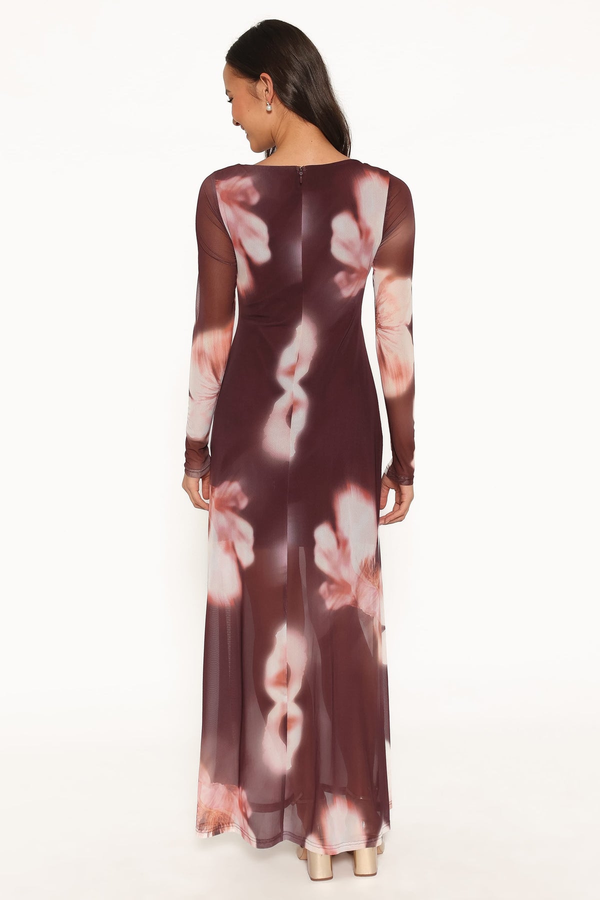 Bradshaw Maxi Dress in Brown Blurred Floral – view 5 of 7