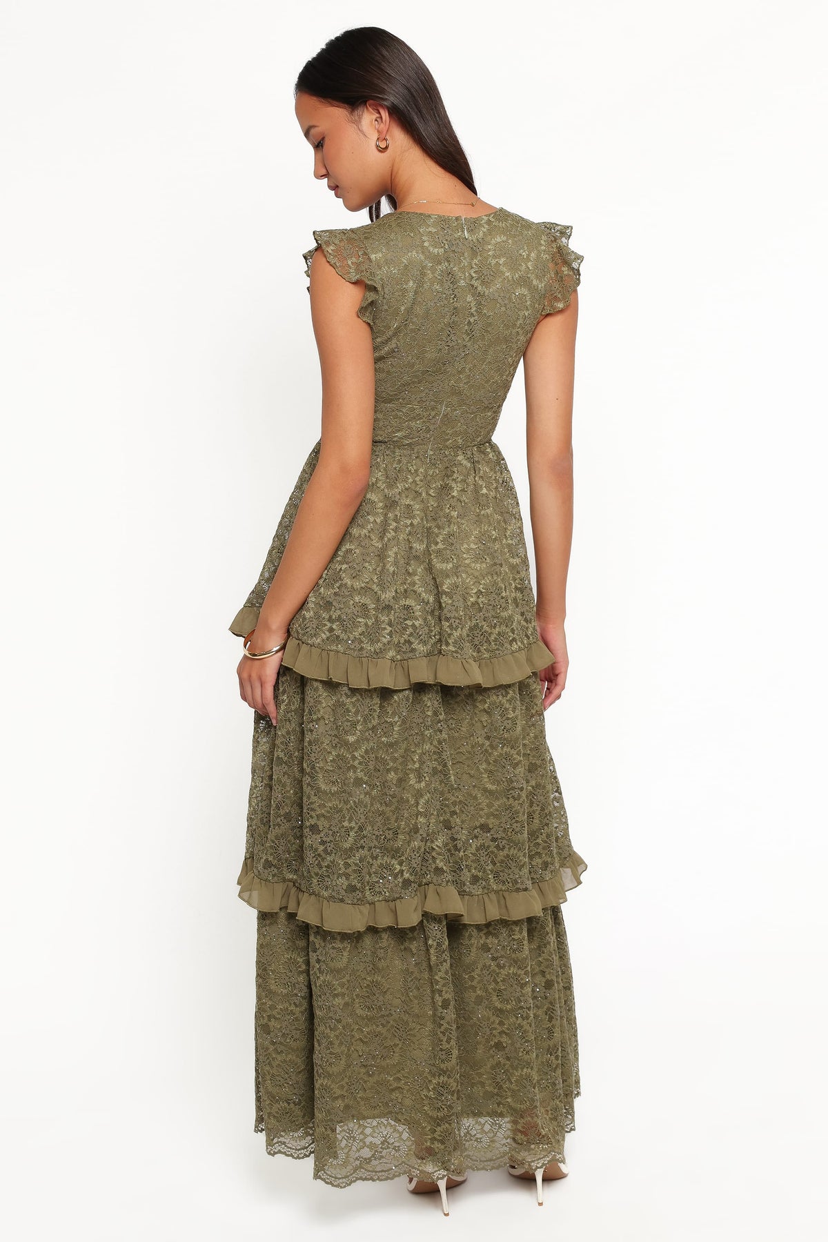 Cataleya Maxi Dress in Olive Lace – view 5 of 7